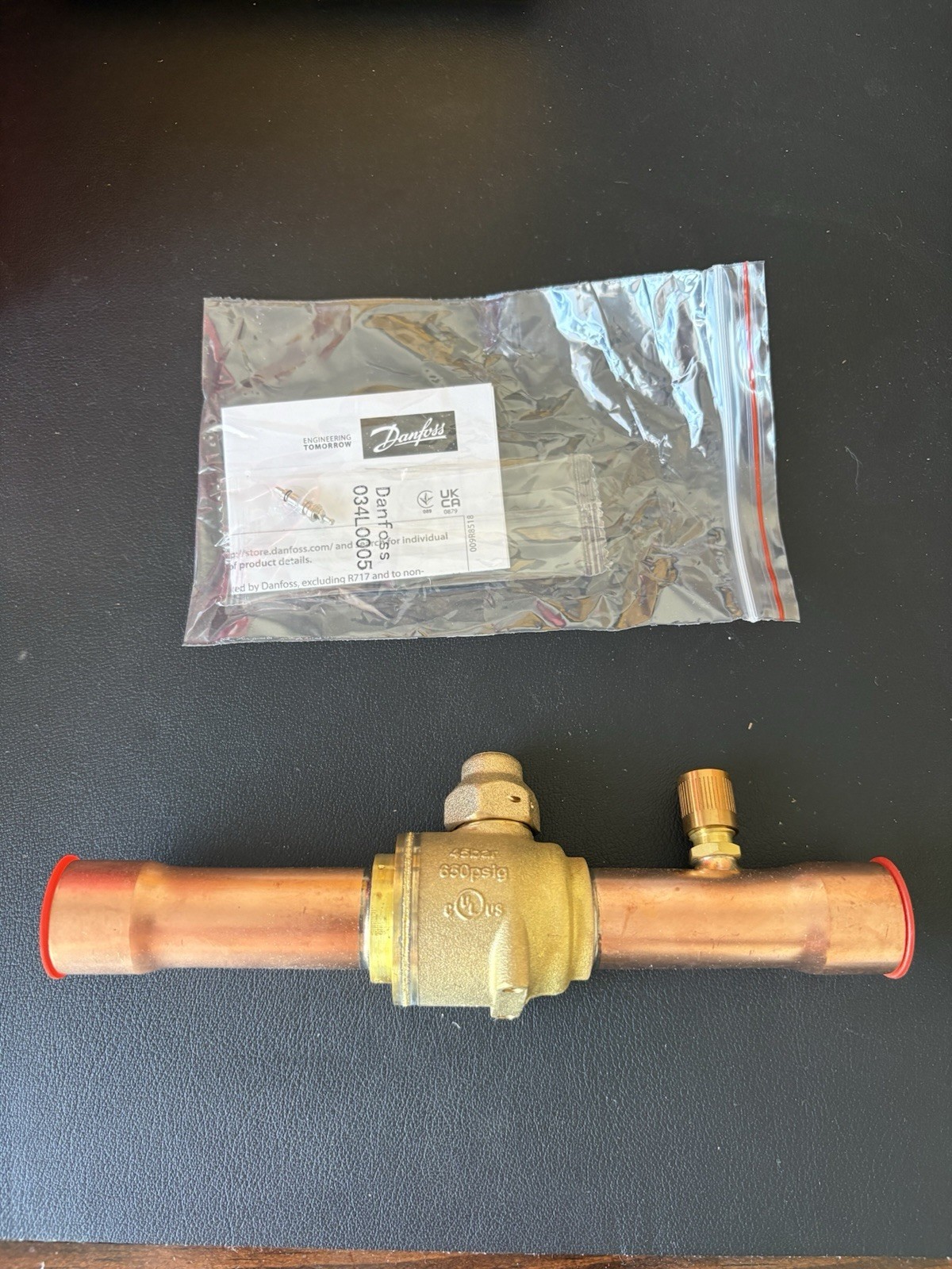 Danfoss 009L7055 7/8in Shut Off Ball Valve ODF GBC 22s Multiple Refrigerant