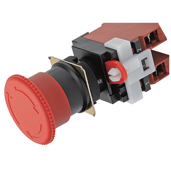 OMRON A22EM02 RED PUSH BUTTON EMERGENCY STOP SWITCH 5A 250VAC PANEL MOUNT