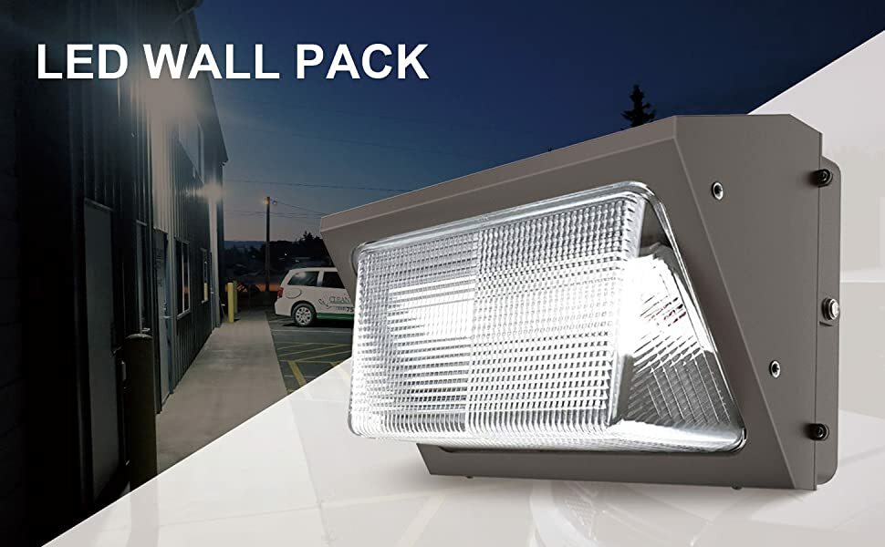 2Pcs 80Watt Outdoor Led Wall pack Light 5000K UL DLC Listed replace 400W MH Ip65