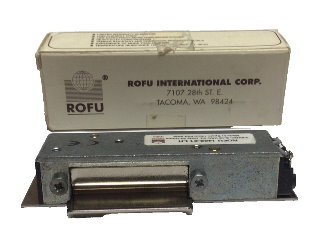 Rofu 1400-01 LH Fail Secure Replacement Solenoids, 8 to 16V AC/3-6V DC NEW