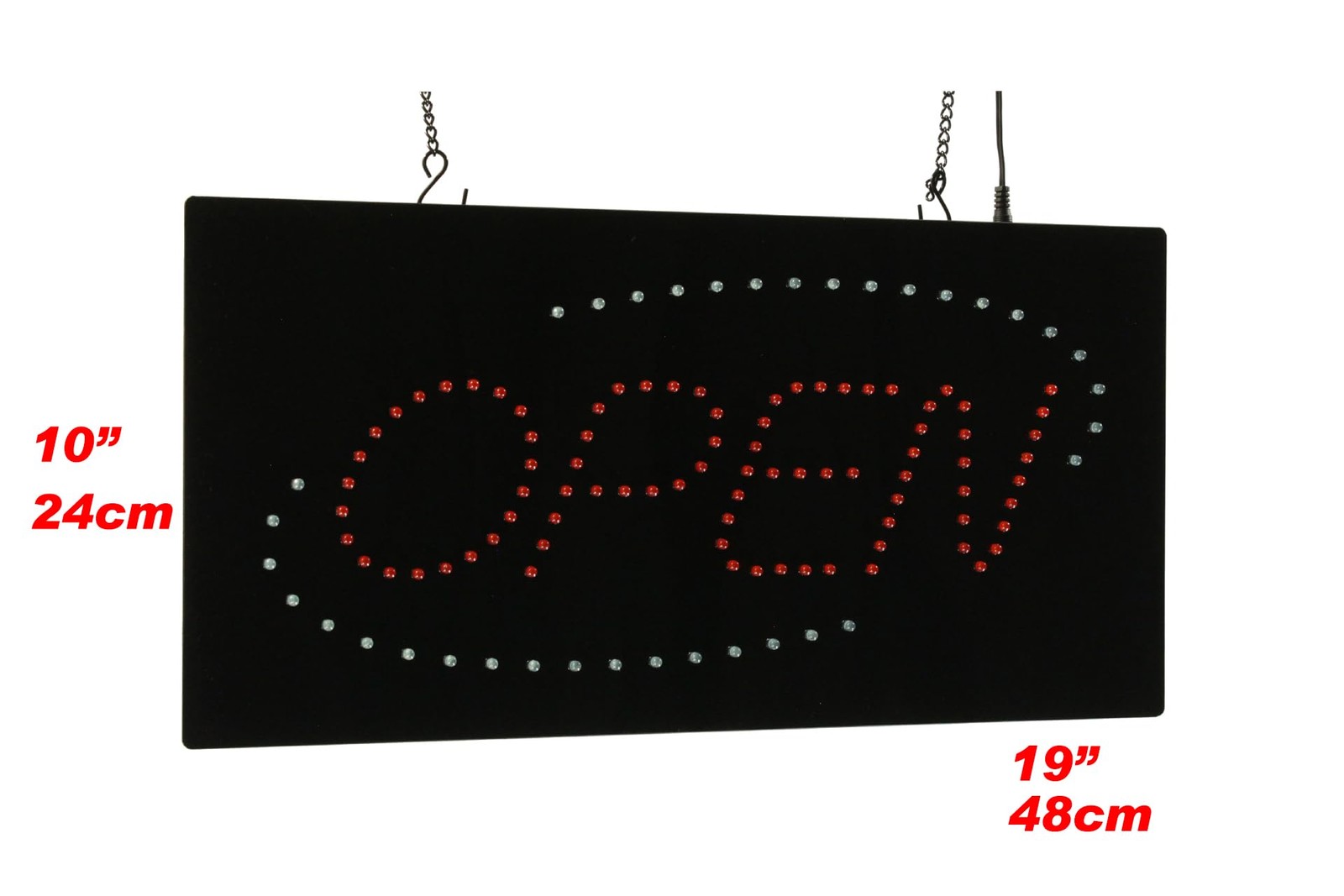 Open Sign Blue Oval 19X10 48X24Cm Topking Led Neon Florescent Signage Signboard