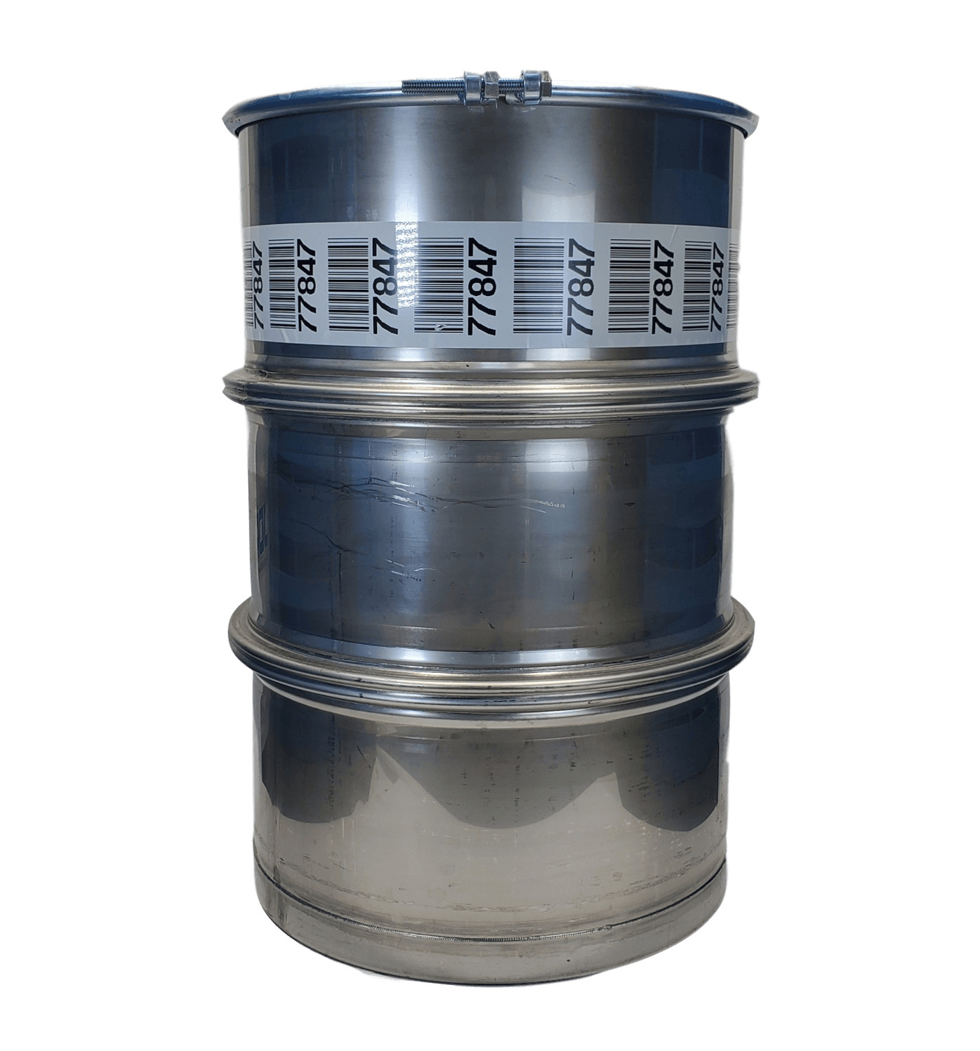Used 55 gallon Stainless Steel Barrel Drum Open Top 316 Sanitary #1
