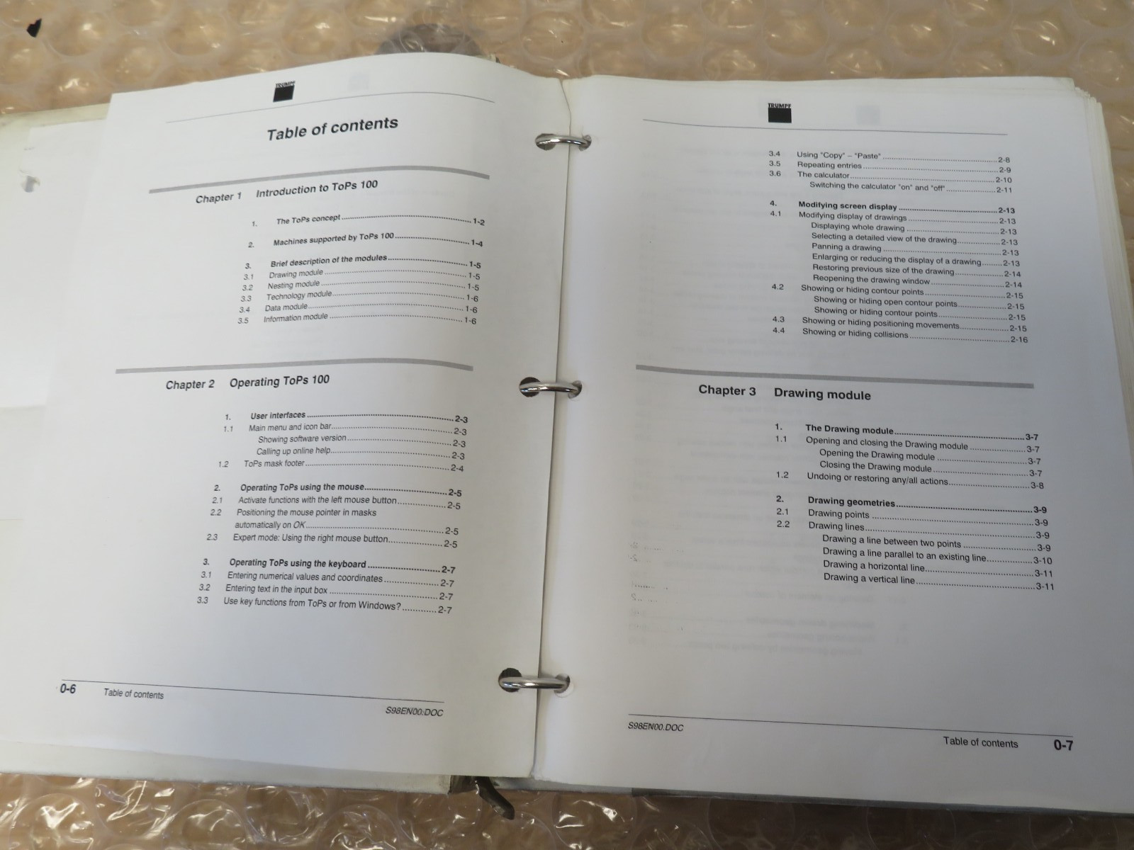 Trumpf Software Manual ToPs 100 Version 5.0 (40105)