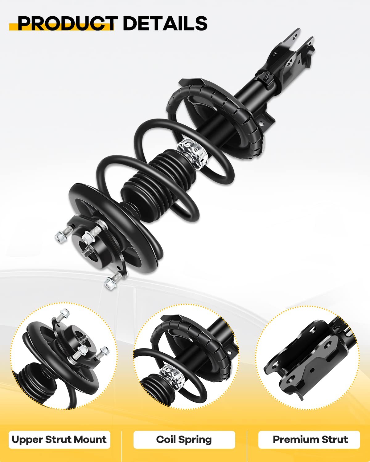 Front Rear Strut w/Coil Spring Assembly for Mitsubishi Lancer 2008-10