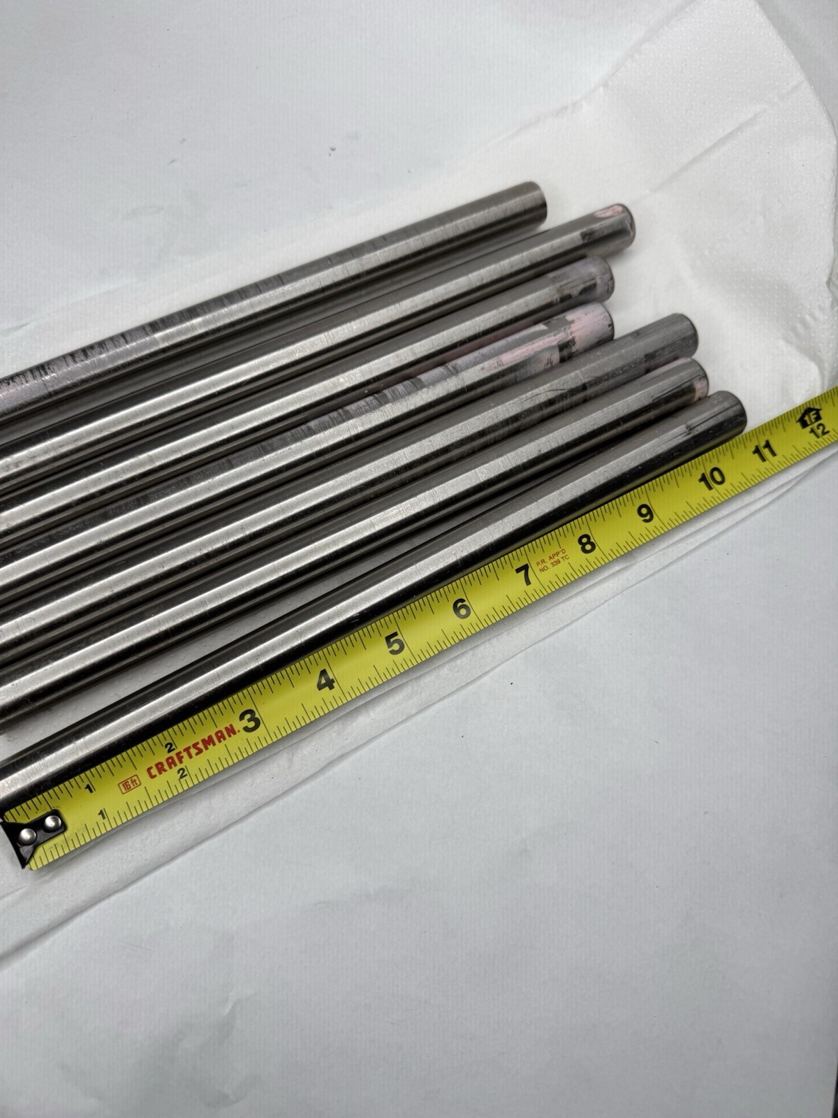 5/8″ Round Stainless Steel X 11″ 310 Pink Mill Color New 7 Pieces
