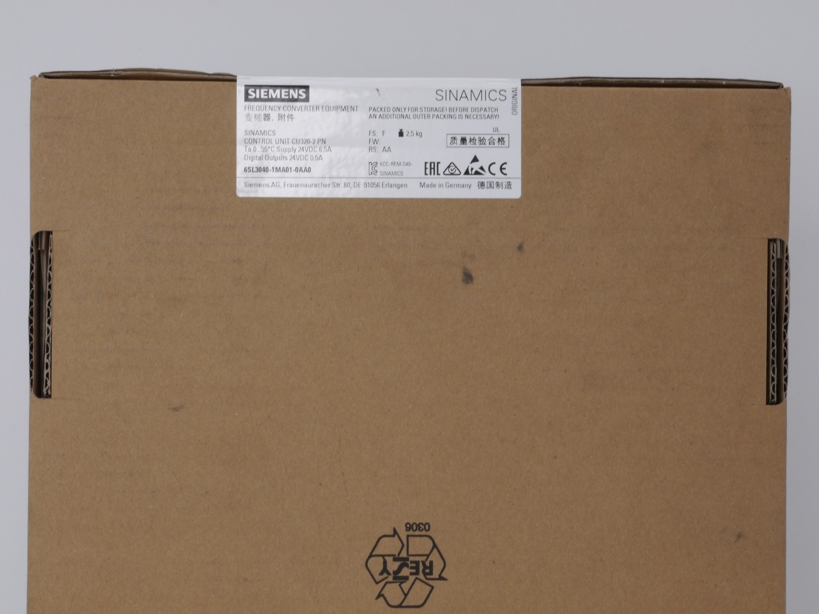 New Siemens SINAMICS CONTROL CU320-2PN 6SL3040-1MA01-0AA0 6SL30401MA010AA0