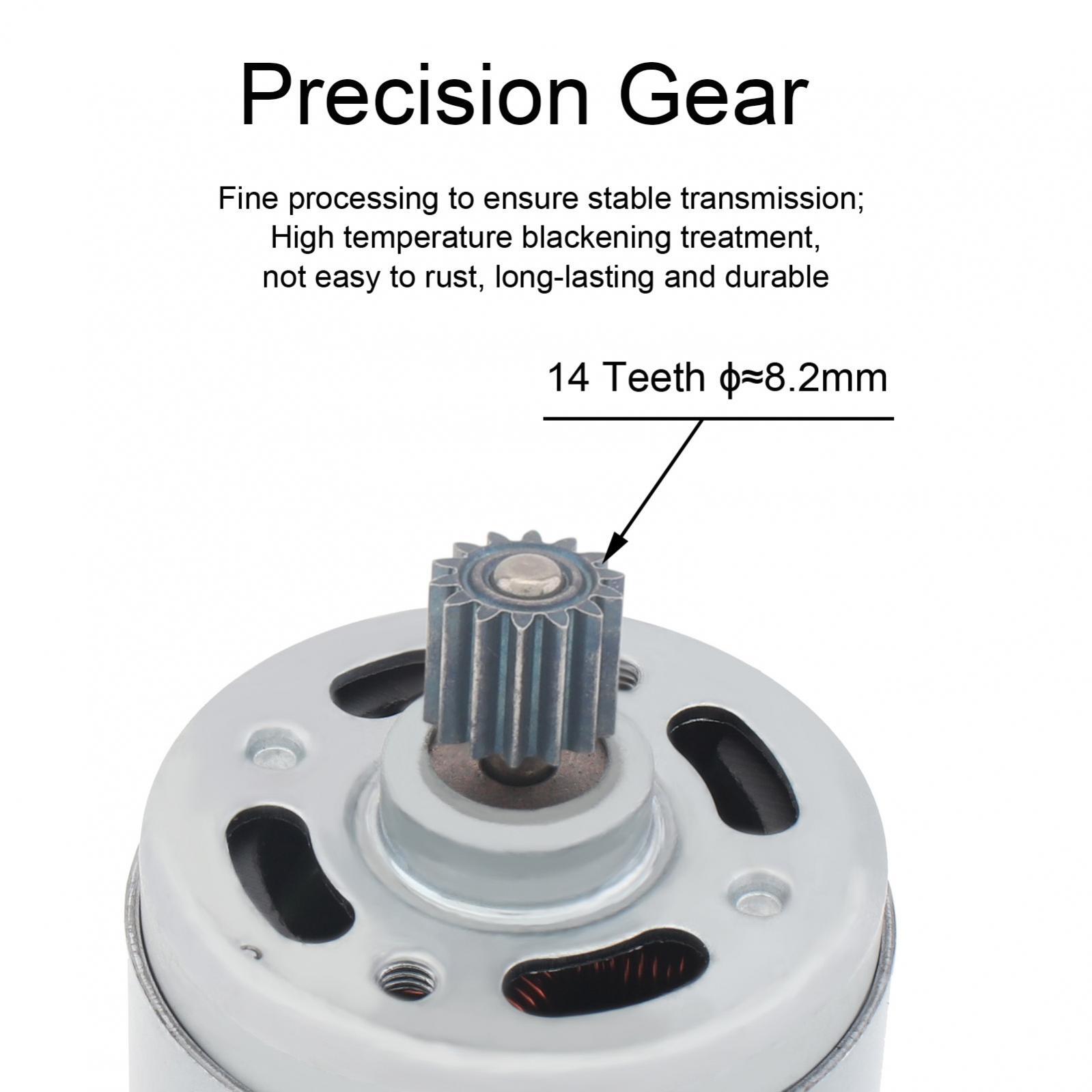 RS550 DC Motor 14 Teeth Gear 21V 25000RPM for Reciprocating Saw / Electric Drill