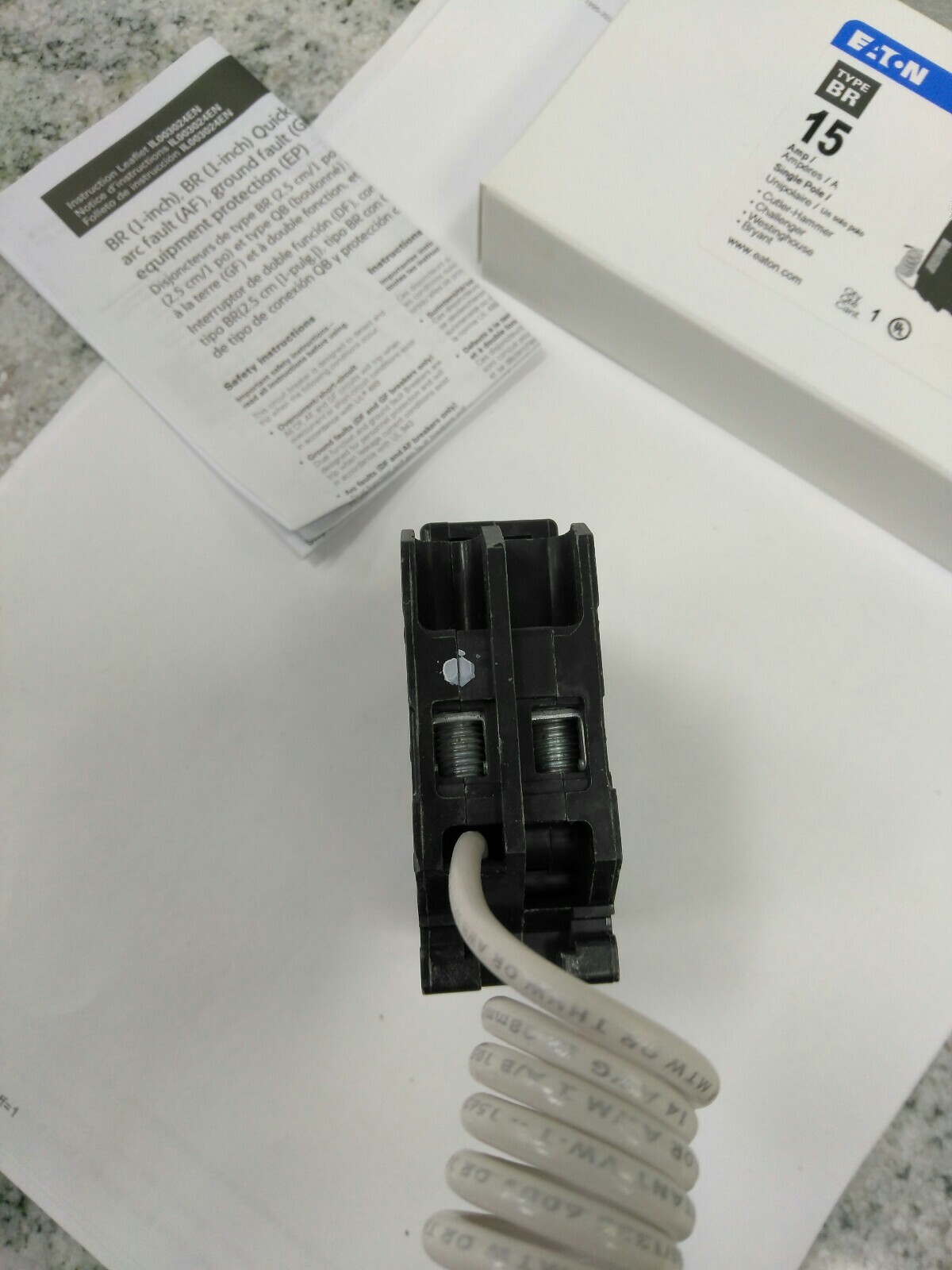 Eaton Cutler-Hammer BRN115AF 15A 120VA , 1P, BR COMBINATION AFCI Breaker(26E2