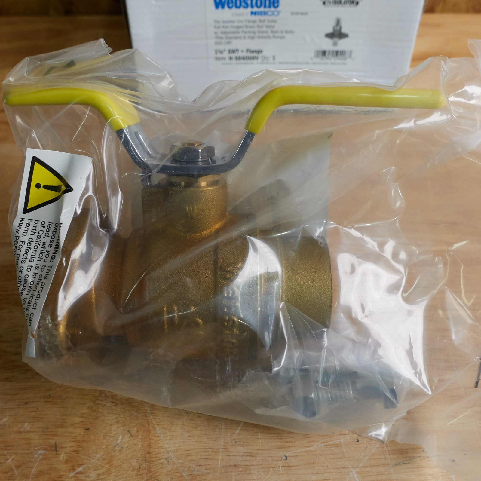 Nibco/Webstone Isolator Uni Flange Ball Valve 1 1/2″ Sweat x Flange H-50406HV