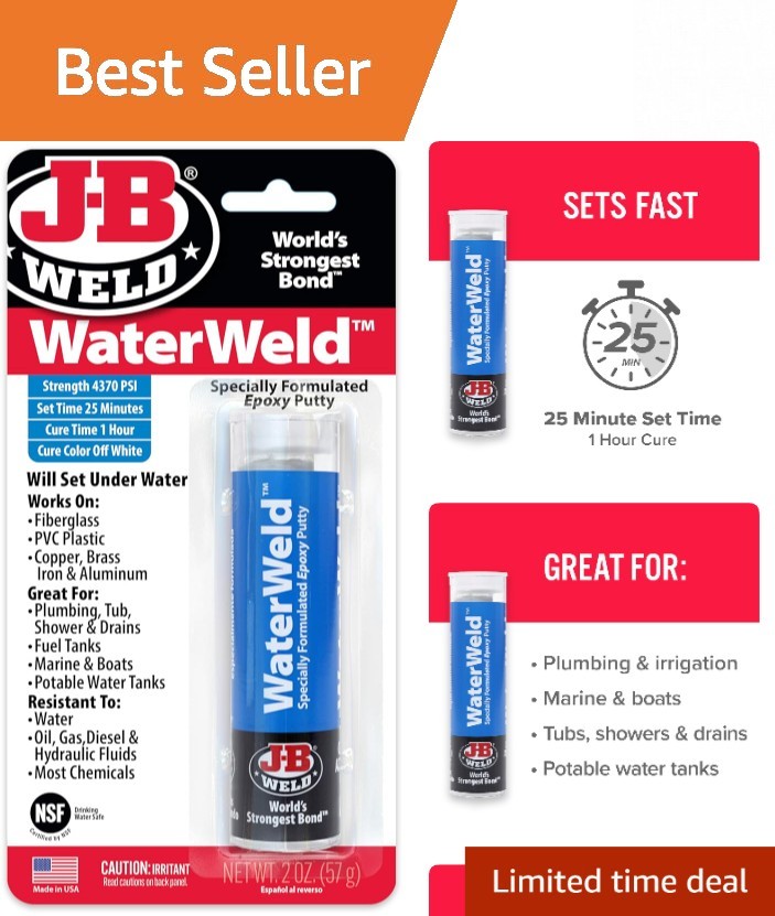 Versatile 2 oz WaterWeld Epoxy Putty Stick – Quick Drying, Waterproof Solution