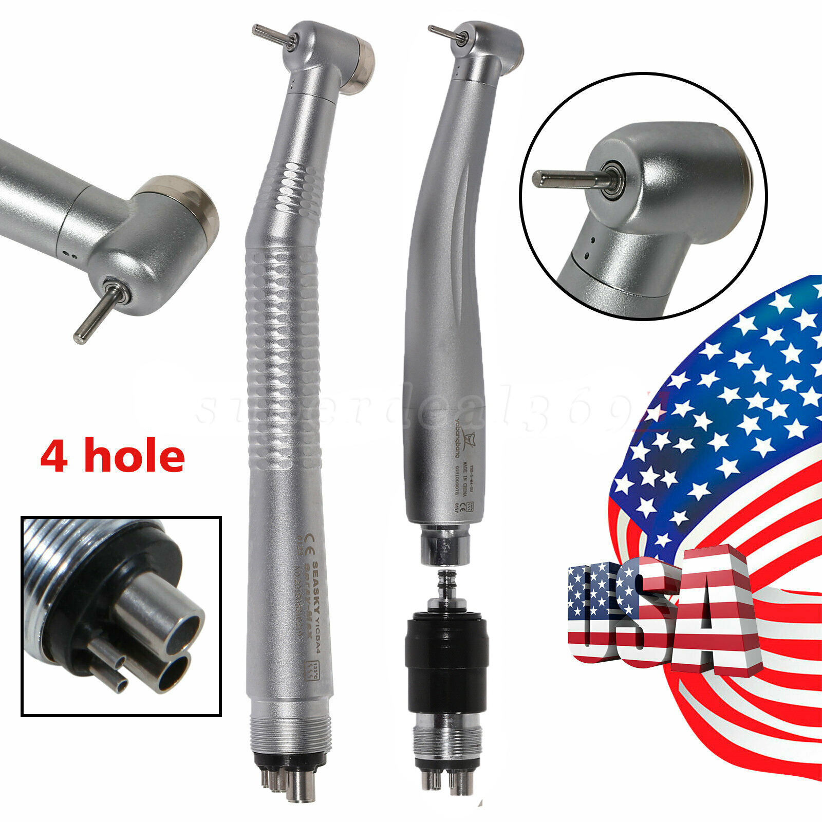 1-10 Pcs NSK Style Dental High Speed Handpiece Turbine 4Holes / Coupler YBNK4 sa