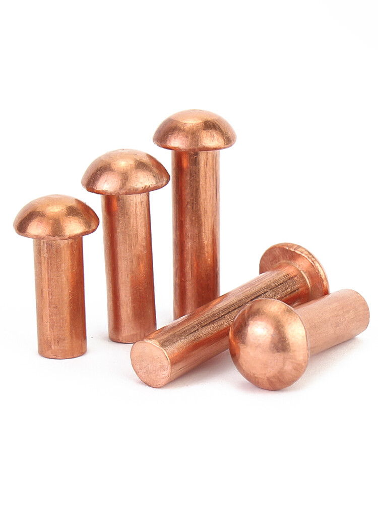 Solid Copper Round Button Head Rivets DIN660 1.5mm 2mm 2.5mm 3mm 4mm 5mm 6mm 8mm