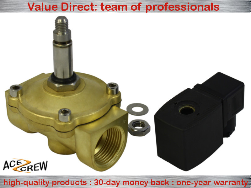 1 inch 220V-240V AC Normally Closed Brass Electric Solenoid Valve NPT