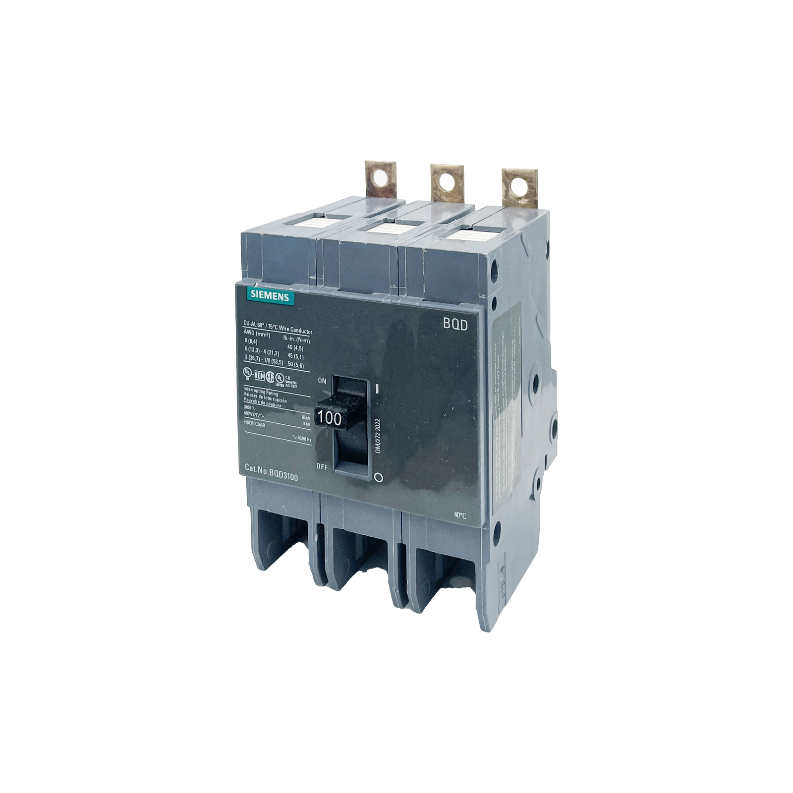NIB – Siemens – BQD3100 – Molded Case Circuit Breaker – 100A, 3-Phases, 480V