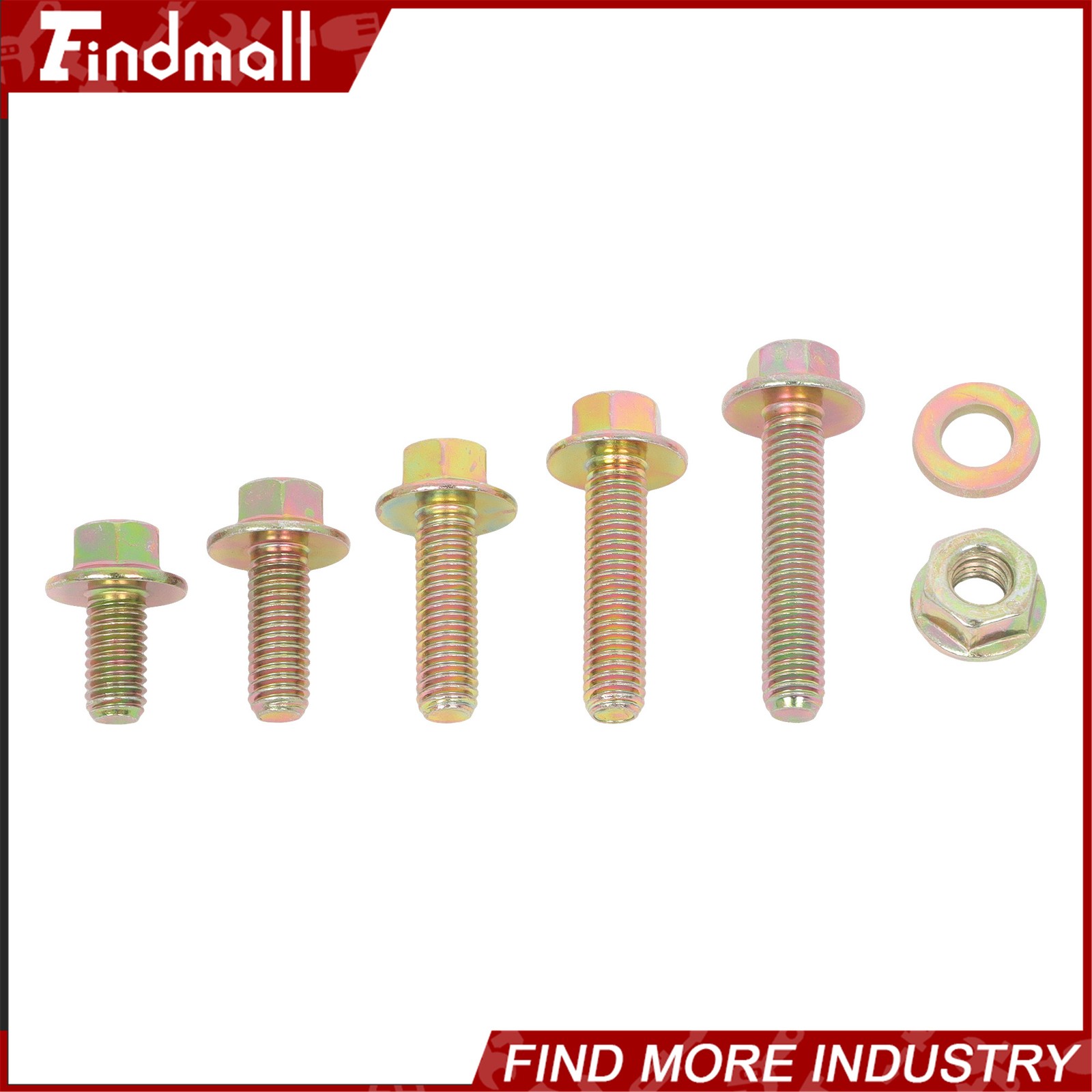 521 x M10 M8 M6 Flange Bolts Assortment Kit 8.8 Grade Alloy Steel for Industrial