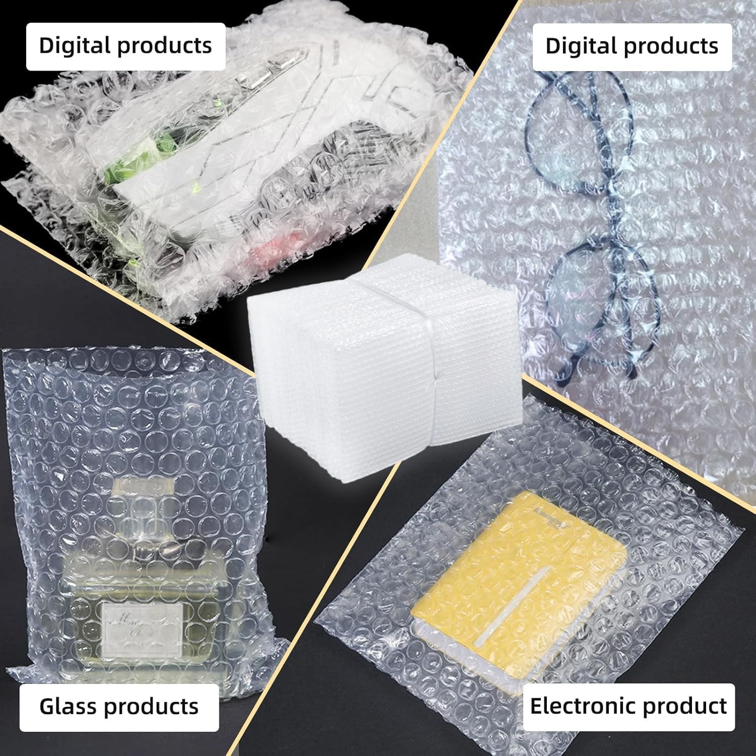 8×10 Inch 50 Pack Bubble Mailers Padded Envelopes Self-Sealing Shipping Bags for