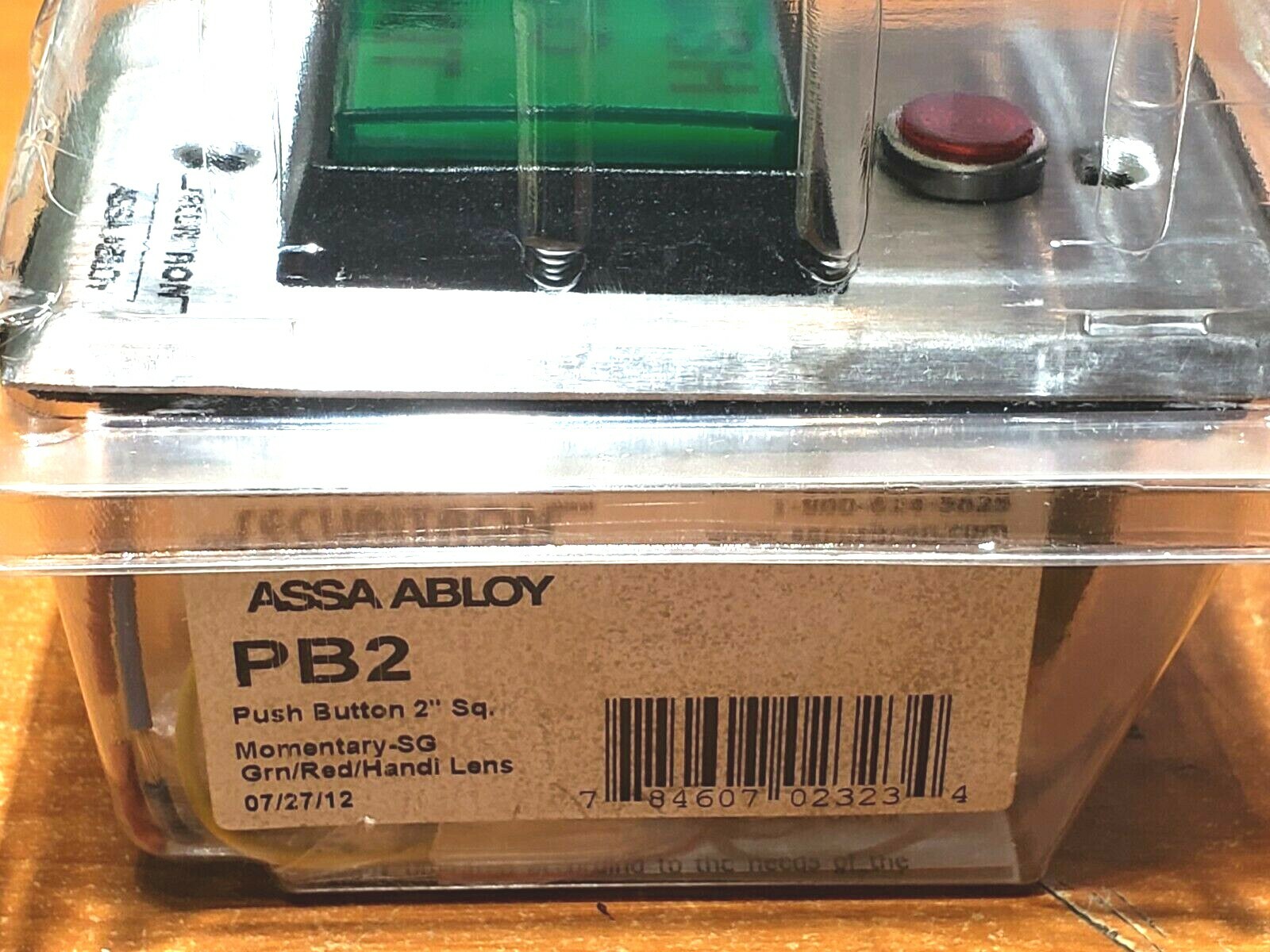 NEW SECURITRON PB2 Stainless Steel Illuminated Push to Exit Button 3-Lenses