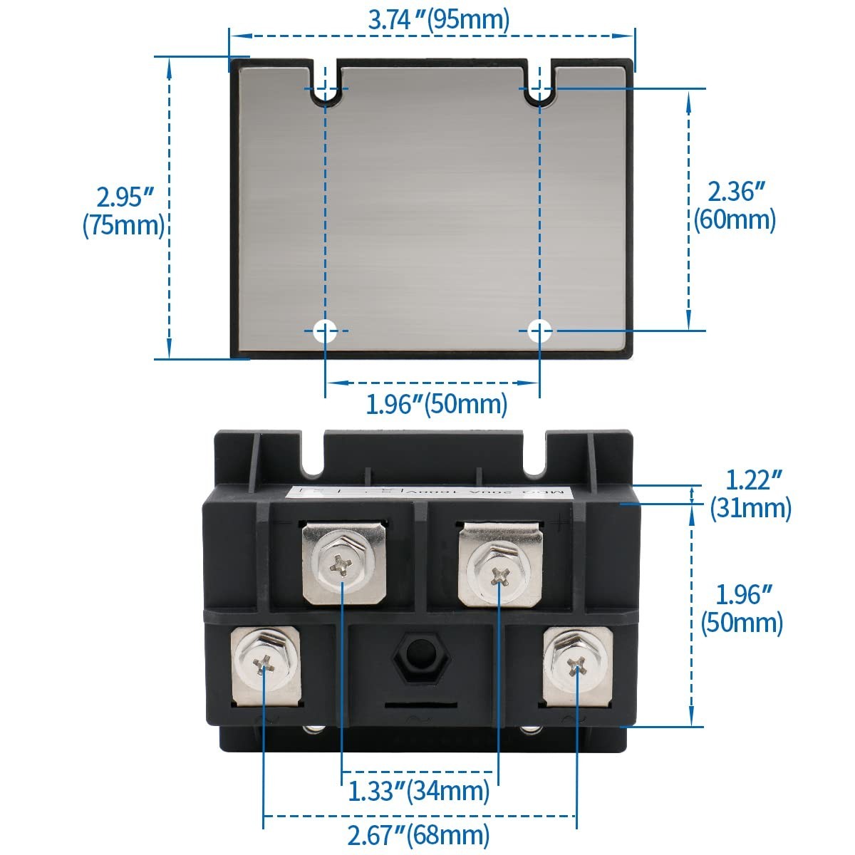 MDQ 200A 1600V Single Phase Diode Bridge Rectifier, Full Wave Rectification M…
