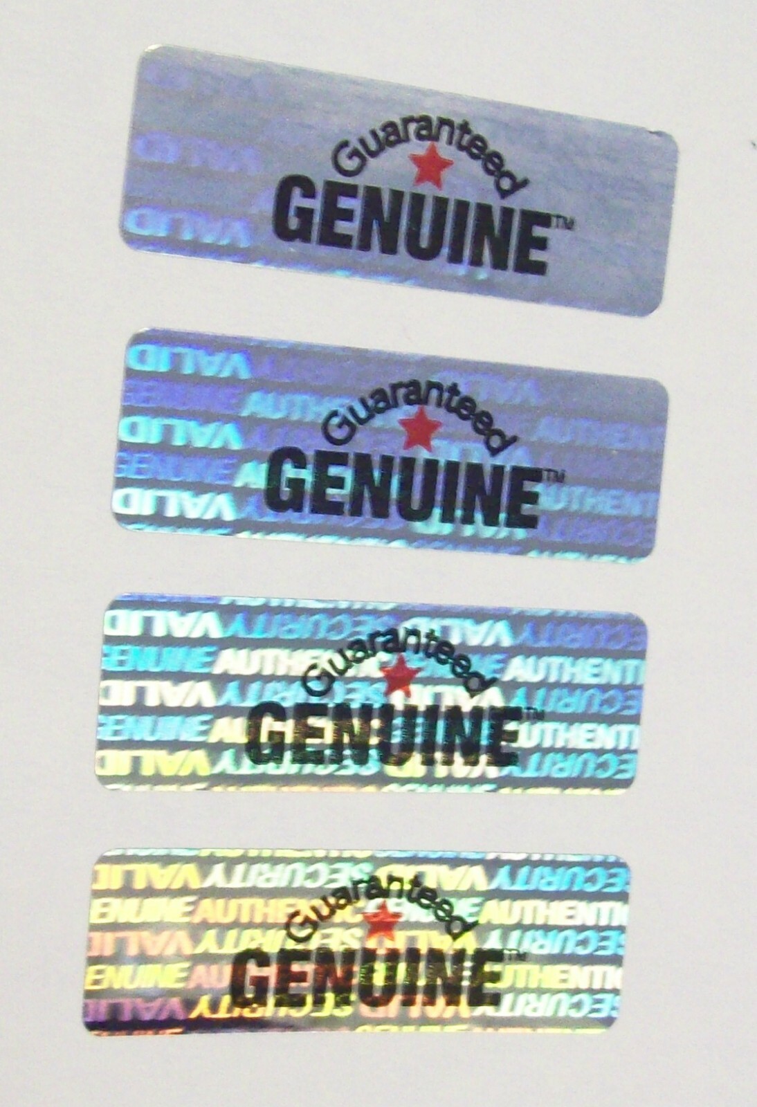 GG 100 to 1000 Guaranteed Genuine Hologram Adhesive Label Stickers