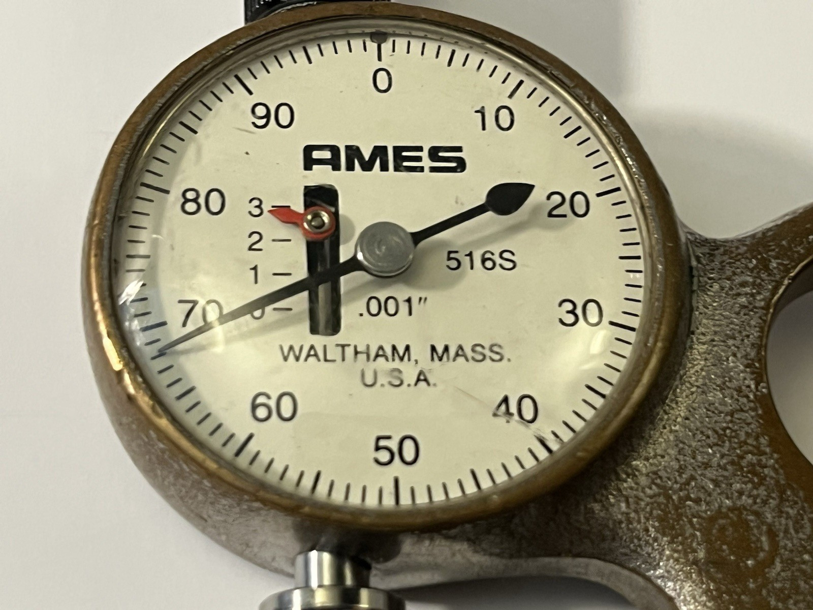 AMES 516S Pocket Thickness Gauge Made in Waltham Mass USA
