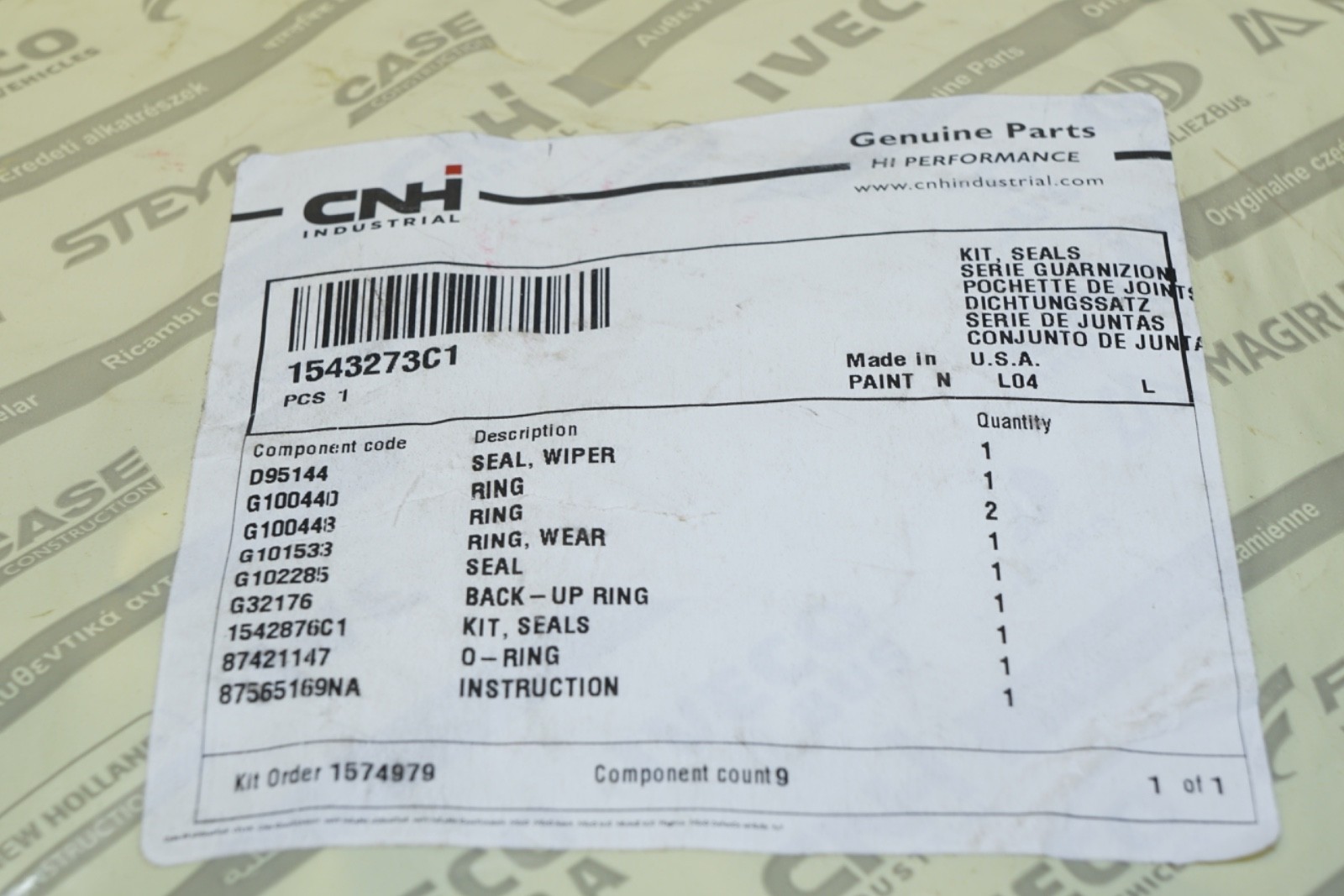 New Genuine OEM CNH New Holland 1543273C1 Gasket Kit for 1150B 1150C 1150D 1150H