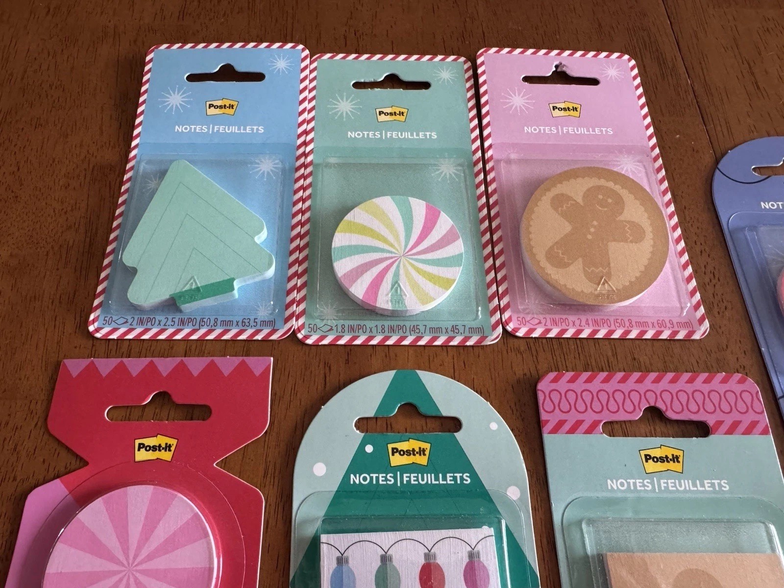Lot of 7 Holiday Mini Post It Notes 50 Each 350 Total