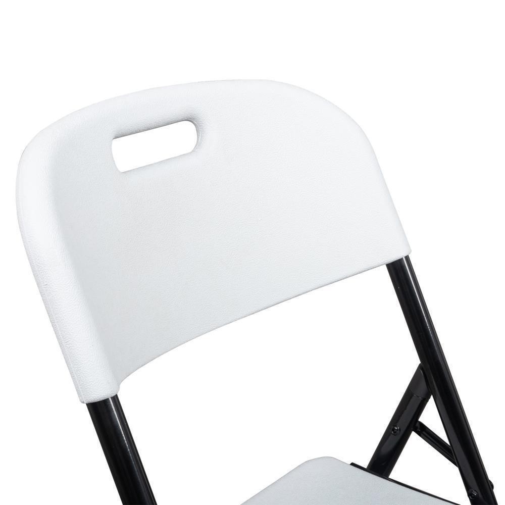 4Pack Folding Plastic Chair for Home Garden Wedding Party 330 LBS Capacity White