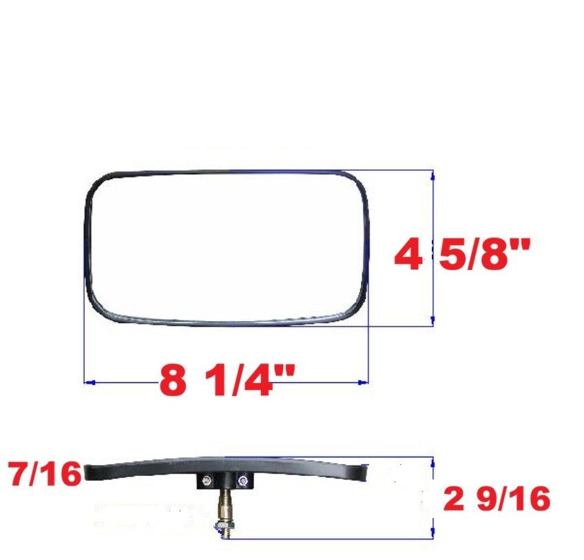2 UNIVERSAL REARVIEW SIDE MIRROR FORKLIFT MIRRORS GOLF CART PAIR TWO ER006C