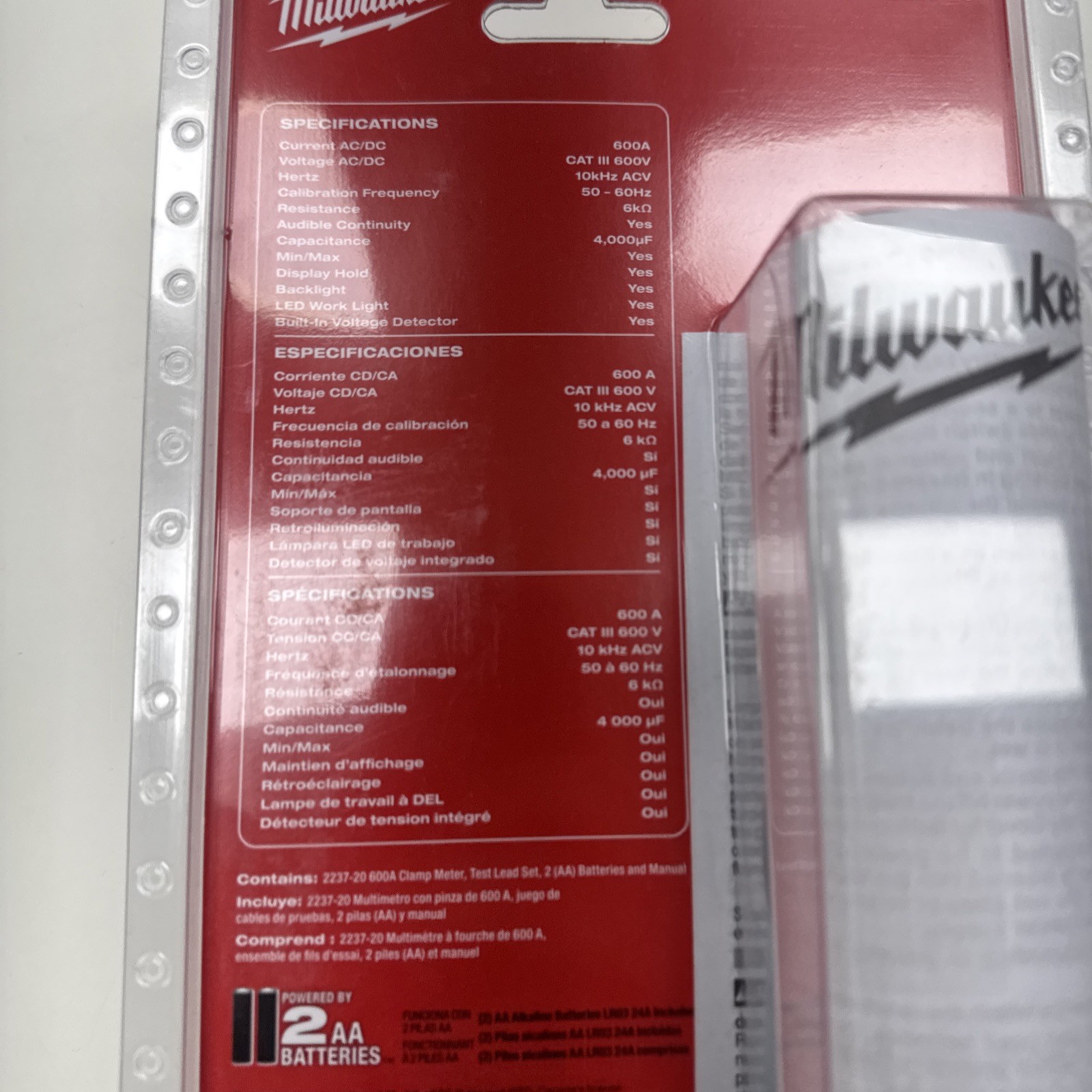 Milwaukee 2237-20 3.25″ Clamp Meter with Built-In Voltage Detector for HVAC/R