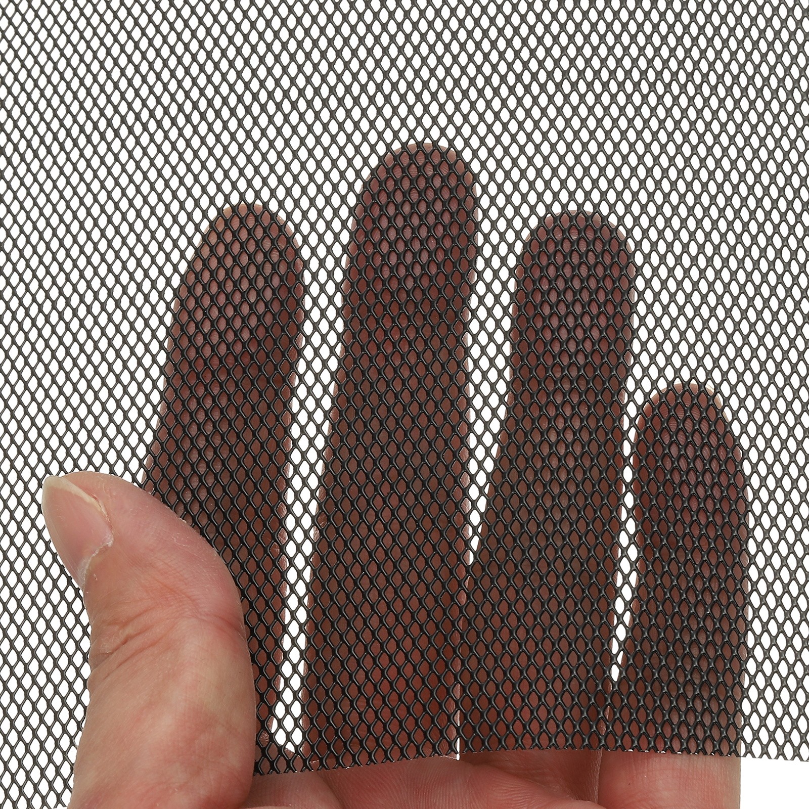 40″L x 13″W Universal Car Grill Mesh, 2x3mm Diamond Hole, Black