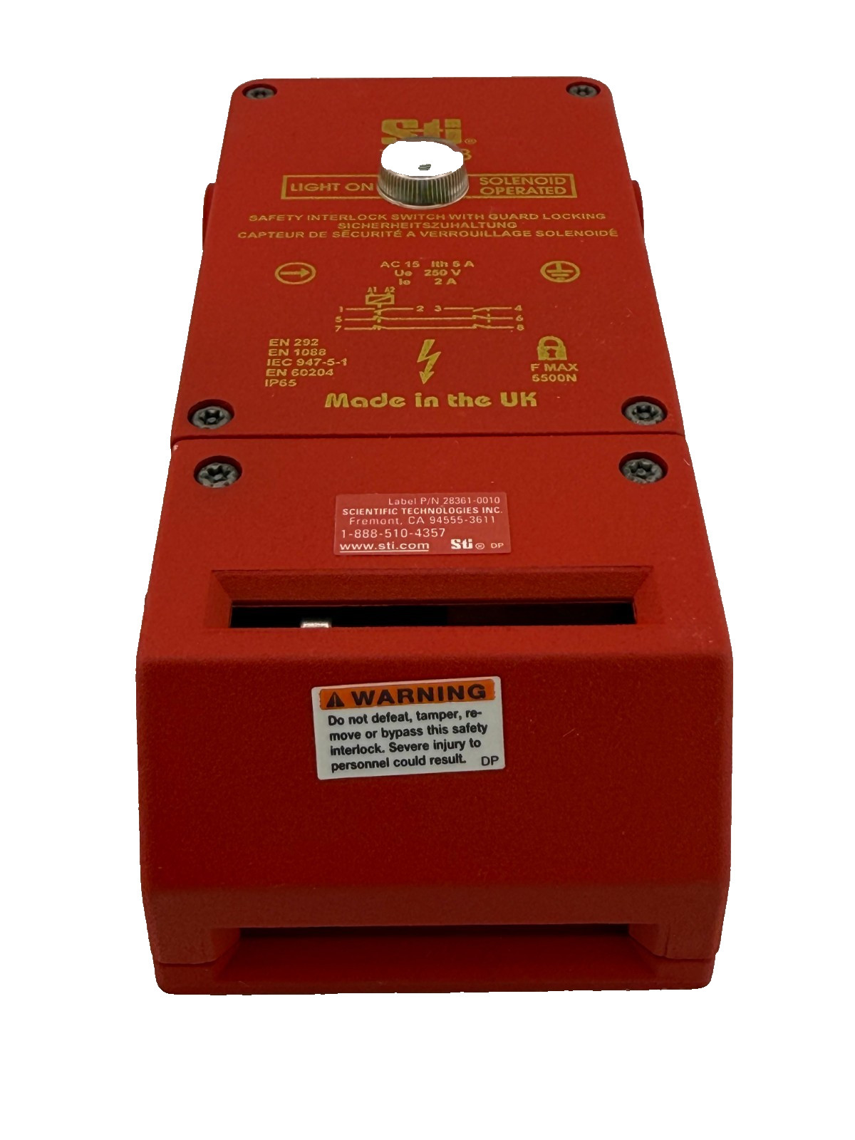 STI TL8018 Safety Interlock Switch 44504-1820, 24V AC/DC