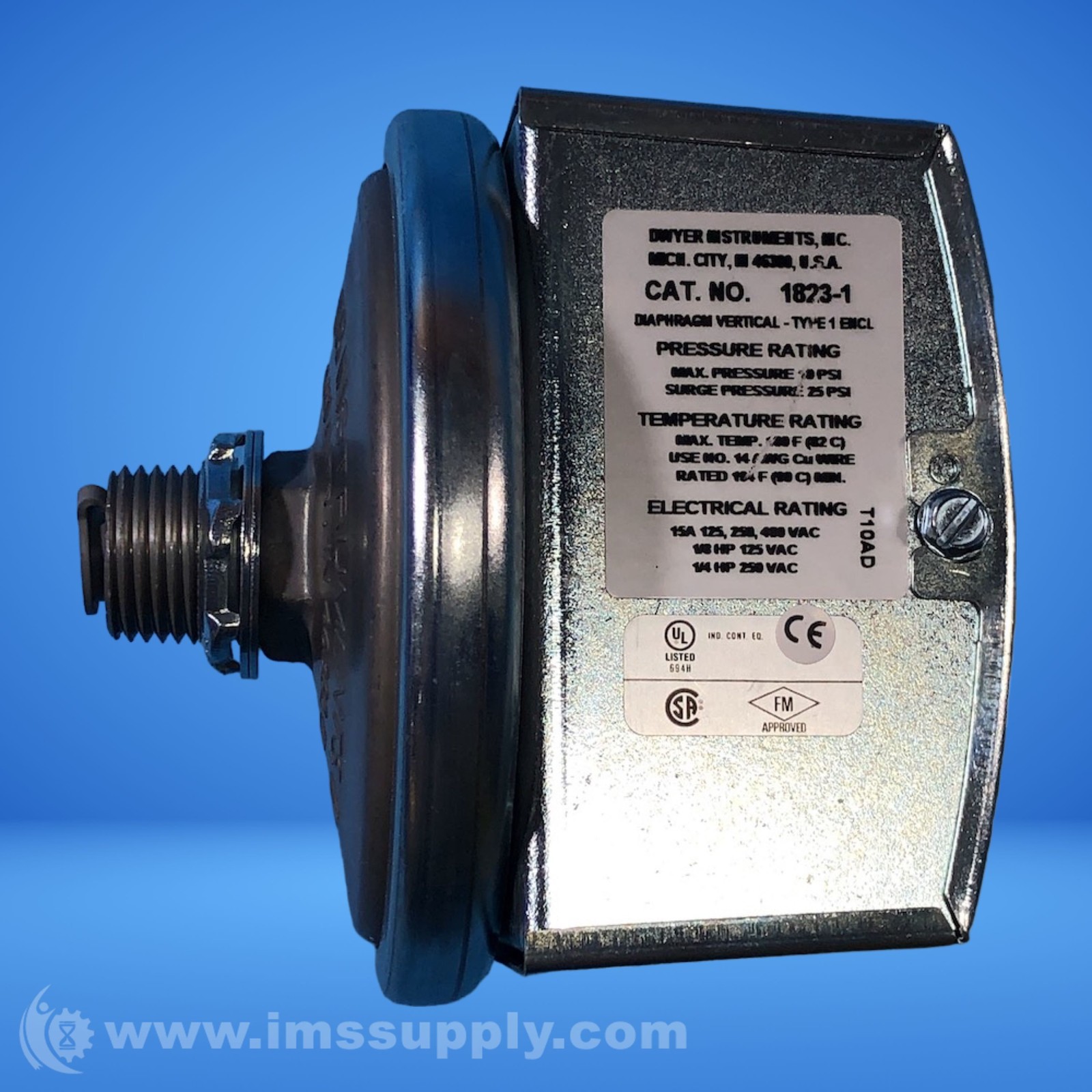 Dwyer 1823-1 Low Differential Pressure Switch FNIP