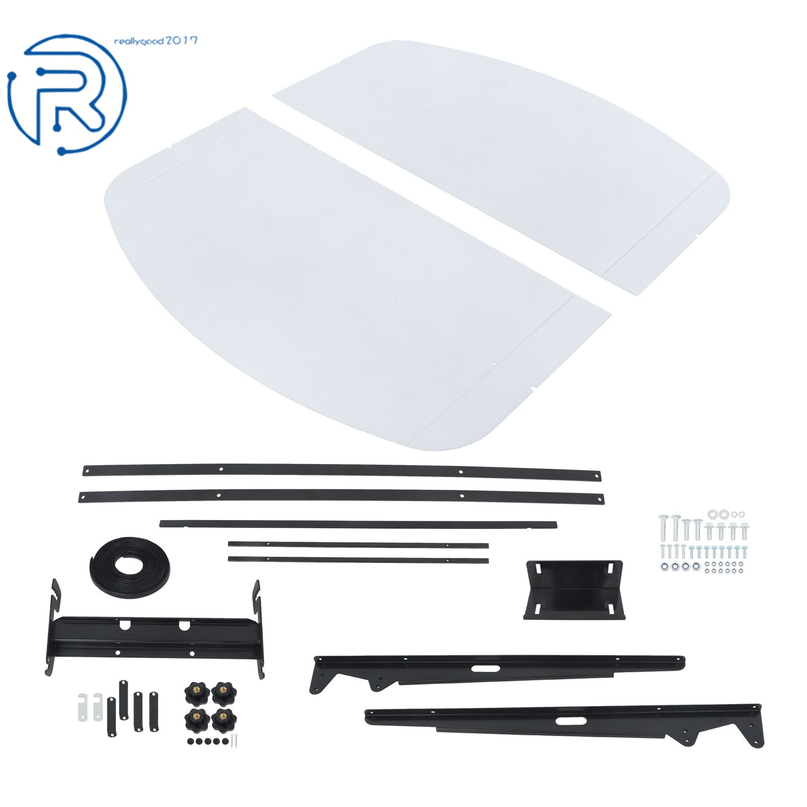 For John Deere 2″ x 2″ or 2″ x 3″ ROPS Tuff Top Tractor Canopy 52″ X 52″ White