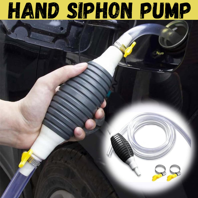 Siphon Hand Pump Portable Manual Car Fuel Transfer Pump for Gas Gasoline Petrol