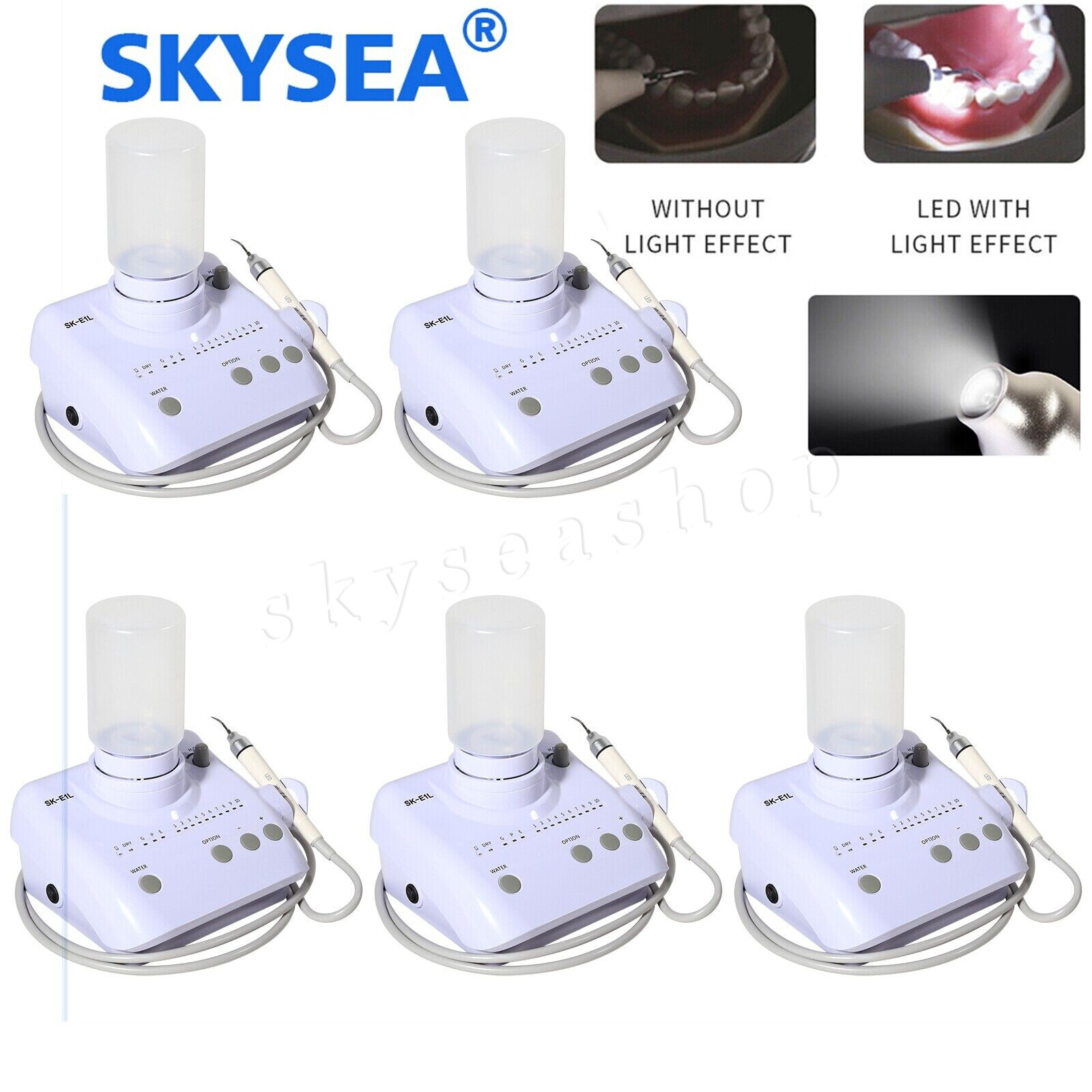 1-5pcs Dental Ultrasonic Piezo Scaler with LED light Handpiece for EMS Cavitron