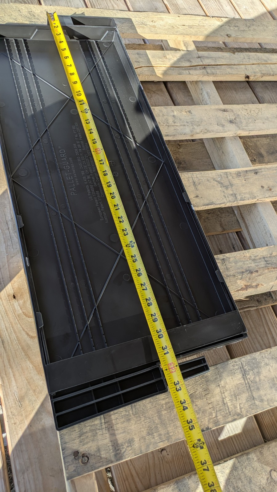 0774-003 REV A Safe Strap Adjustable 12″ H Black Plastic Pallet Guard Set 4 Pcs