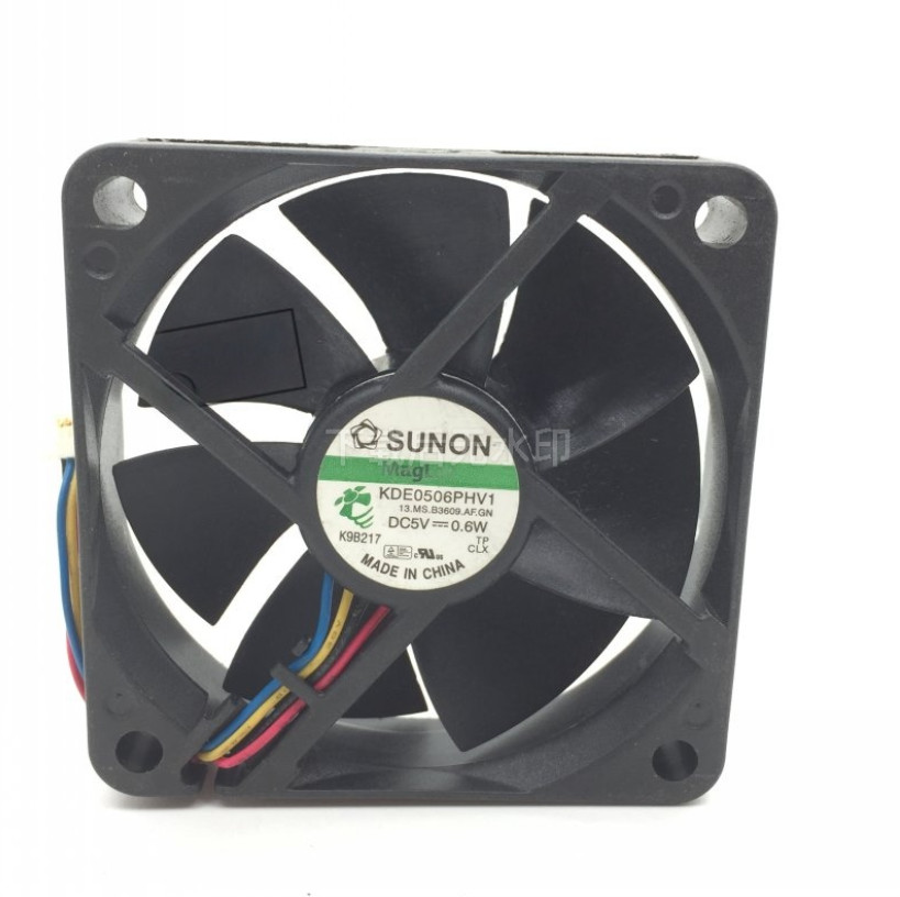 SUNON KDE0506PHV1 DC5V 0.6W 6cm 6015 4-wire cooling fan