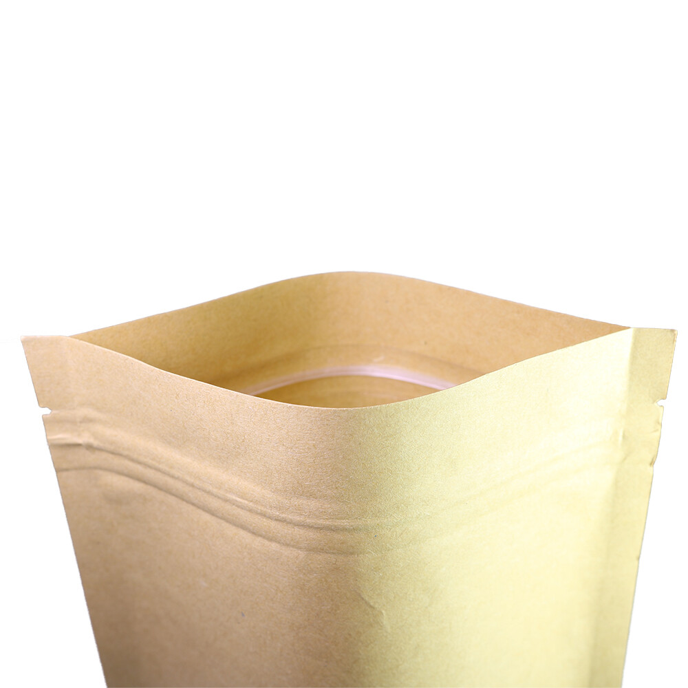 Brown Kraft/Silver/Kraft Stand Up Zip Seal Bags w/Clear Window Variety QTY Sizes