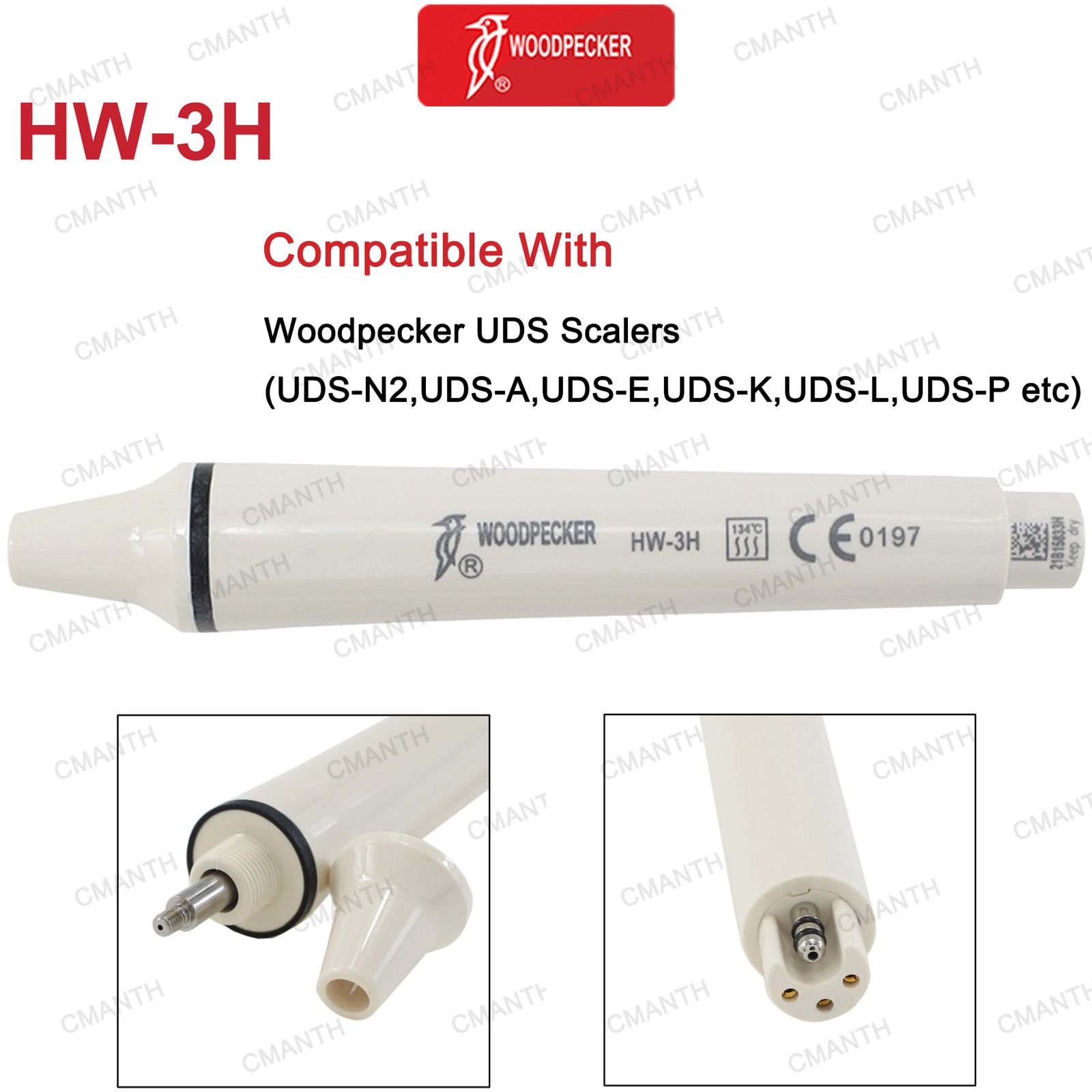 WOODPECKER DTE Dental Ultrasonic Scaler Handpiece LED Fit For EMS NSK SATELEC