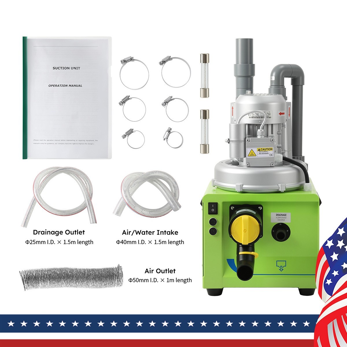 FDA Dental Silent Oil-Free Dental Air Compressor/Suction Machine Vacuum System