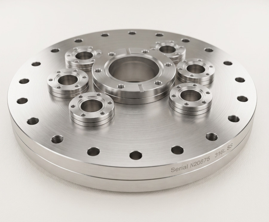 MDC Symmetrical Multiport Flange | 8.0″ CF to 2.75″ & 6x 1.33″ CF Ports *