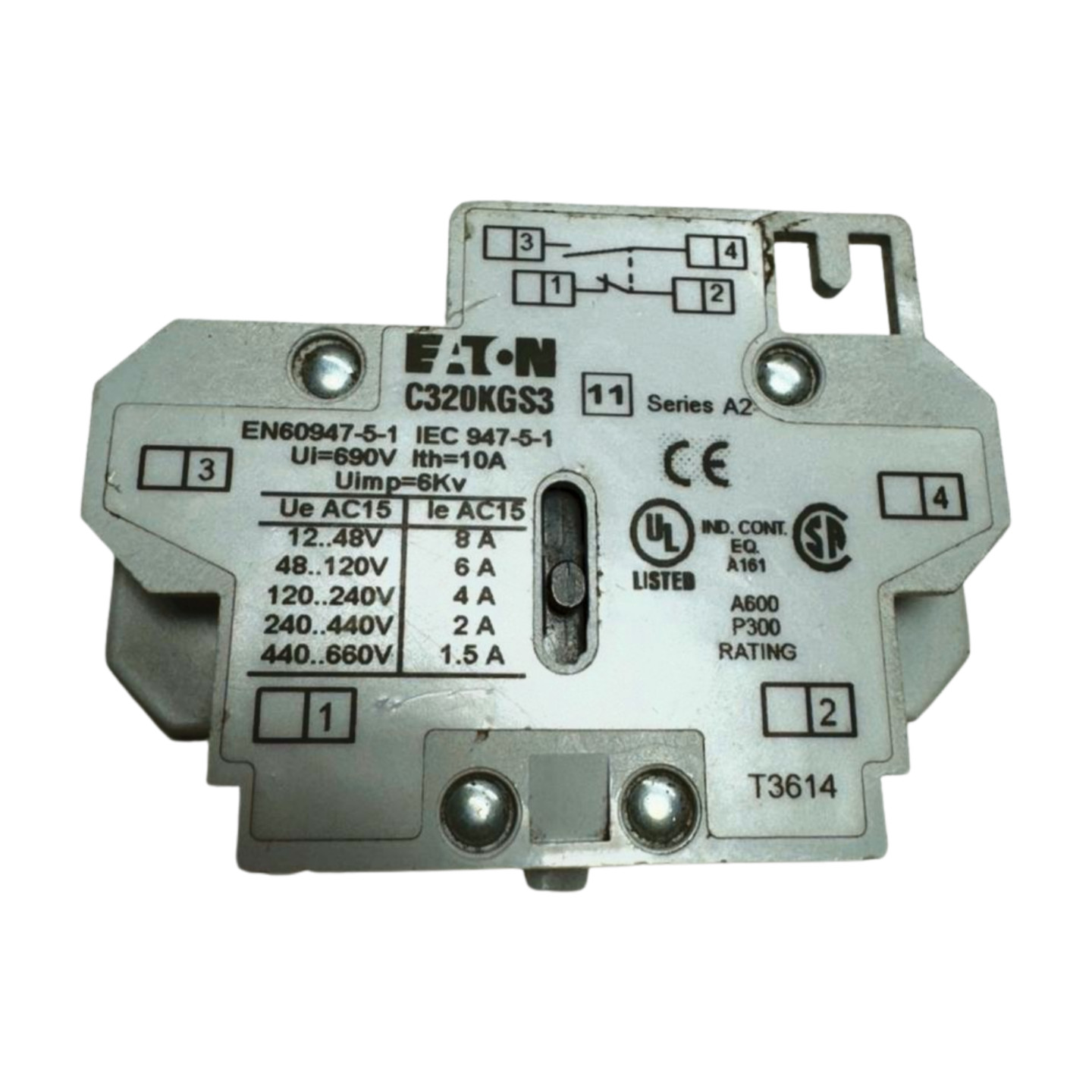 Eaton C320KGS3 Auxiliary Contact Block Series A2 Freedom **Free Shipping**
