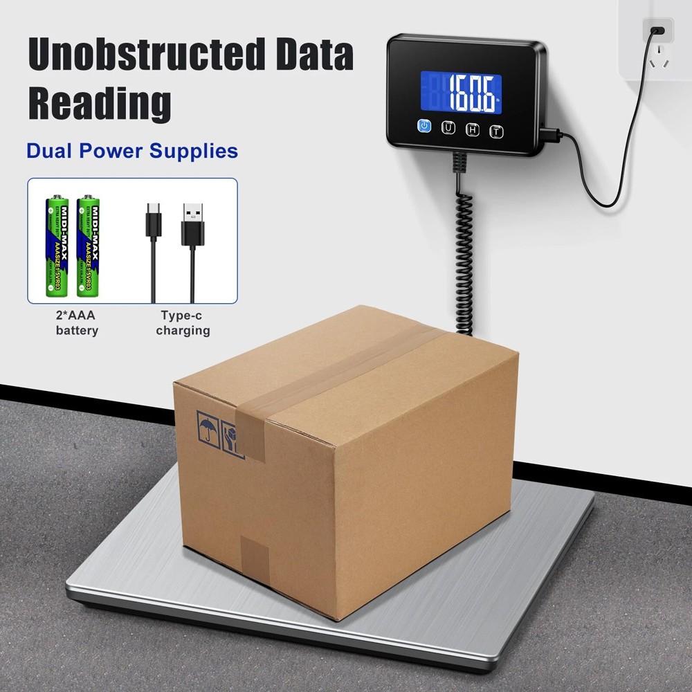 440LB Heavy Duty Digital Postal Parcel Scales Platform Postage Shipping Weighing