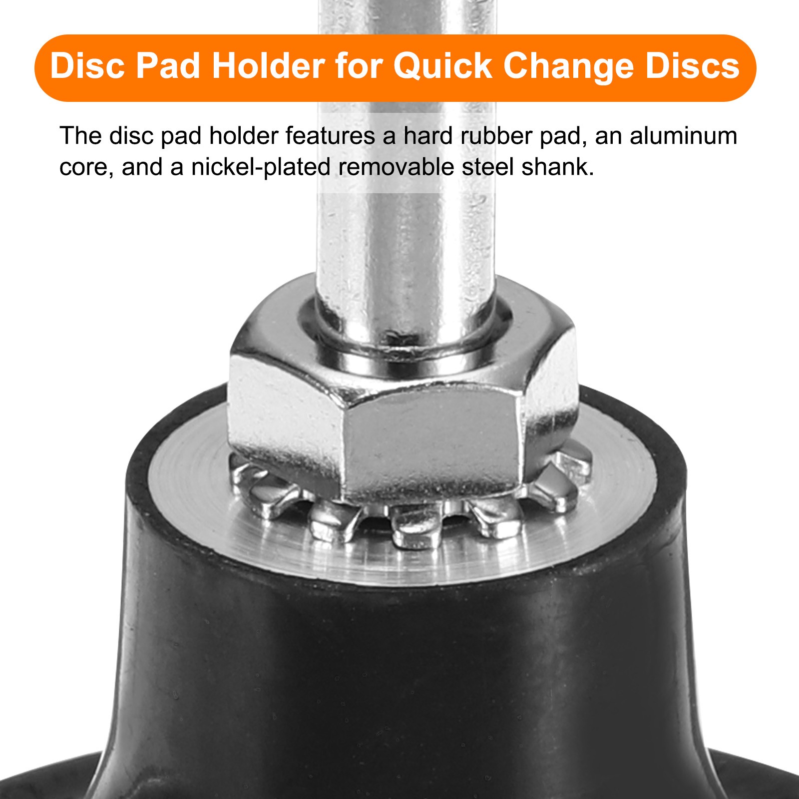 3Pcs 1″ 2″ 3″ Disc Pad Holder Quick Change Disc 1/4″ Shank Holder Mandrel, Black