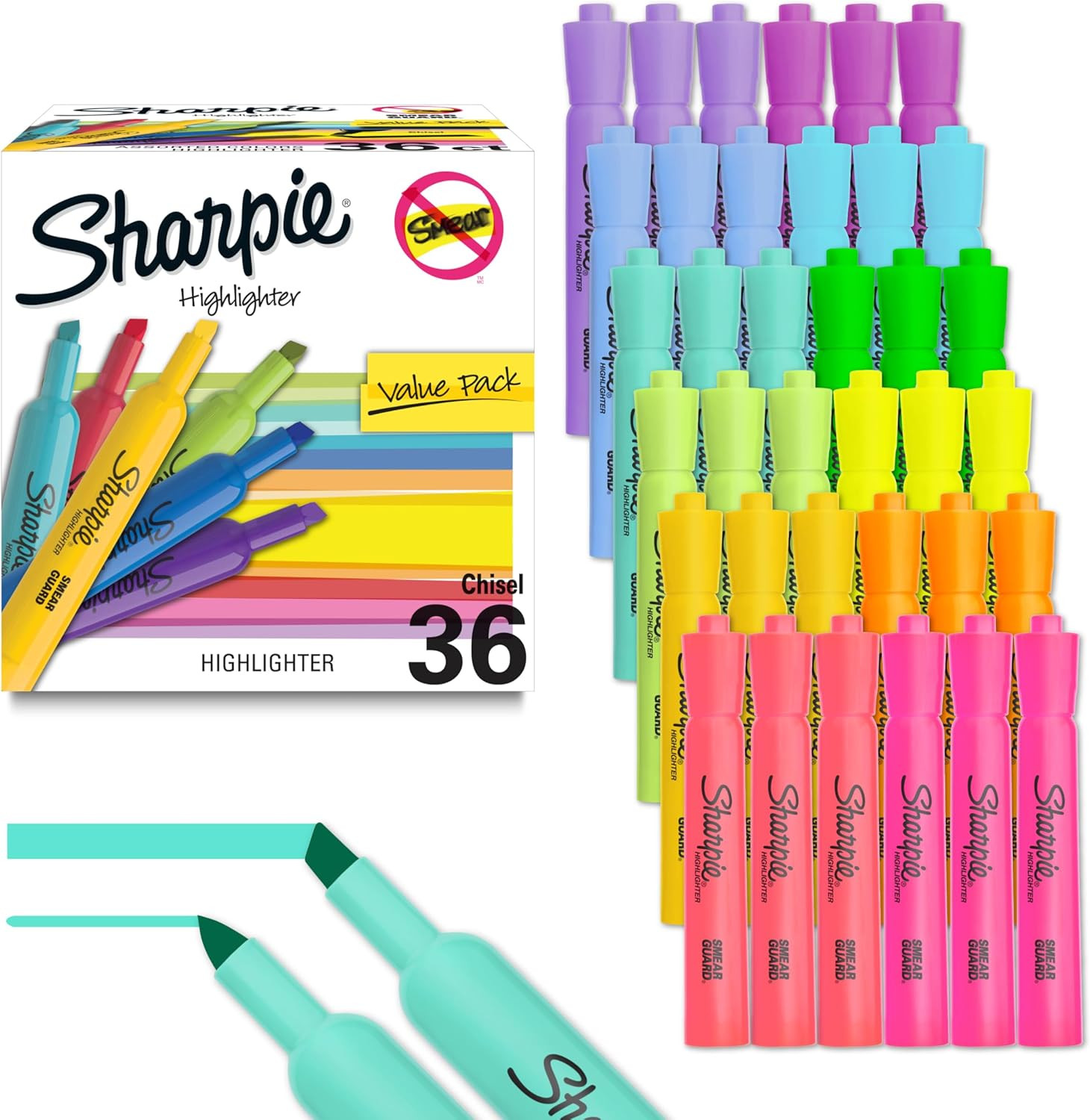 Sharpie 12 Assorted Fashion Colors, (36 Count)