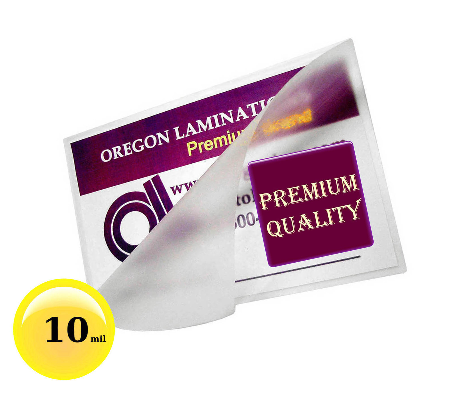 1000 Hot 10 Mil Business Card Laminating Pouches 2-1/4 x 3-3/4 Clear