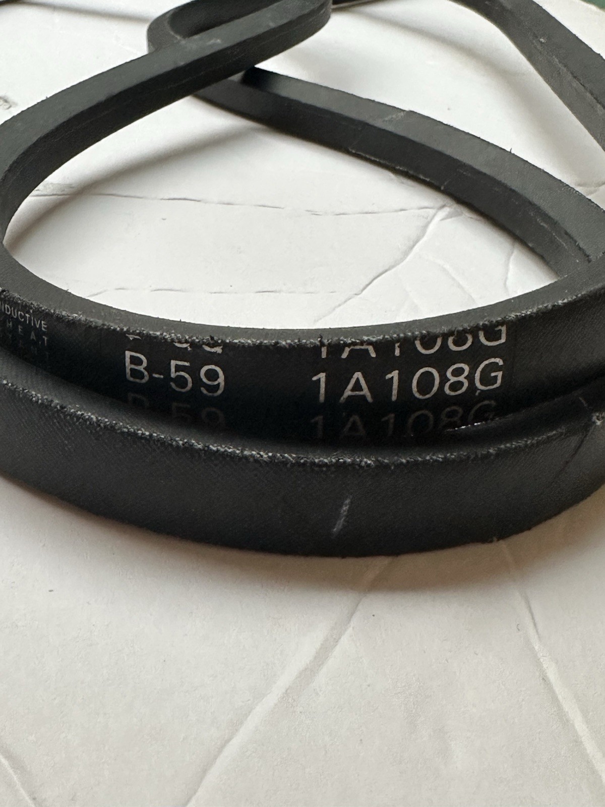 Lot of 2 B59 1A108G Industrial V-Belts Drive Belts Made in Indonesia