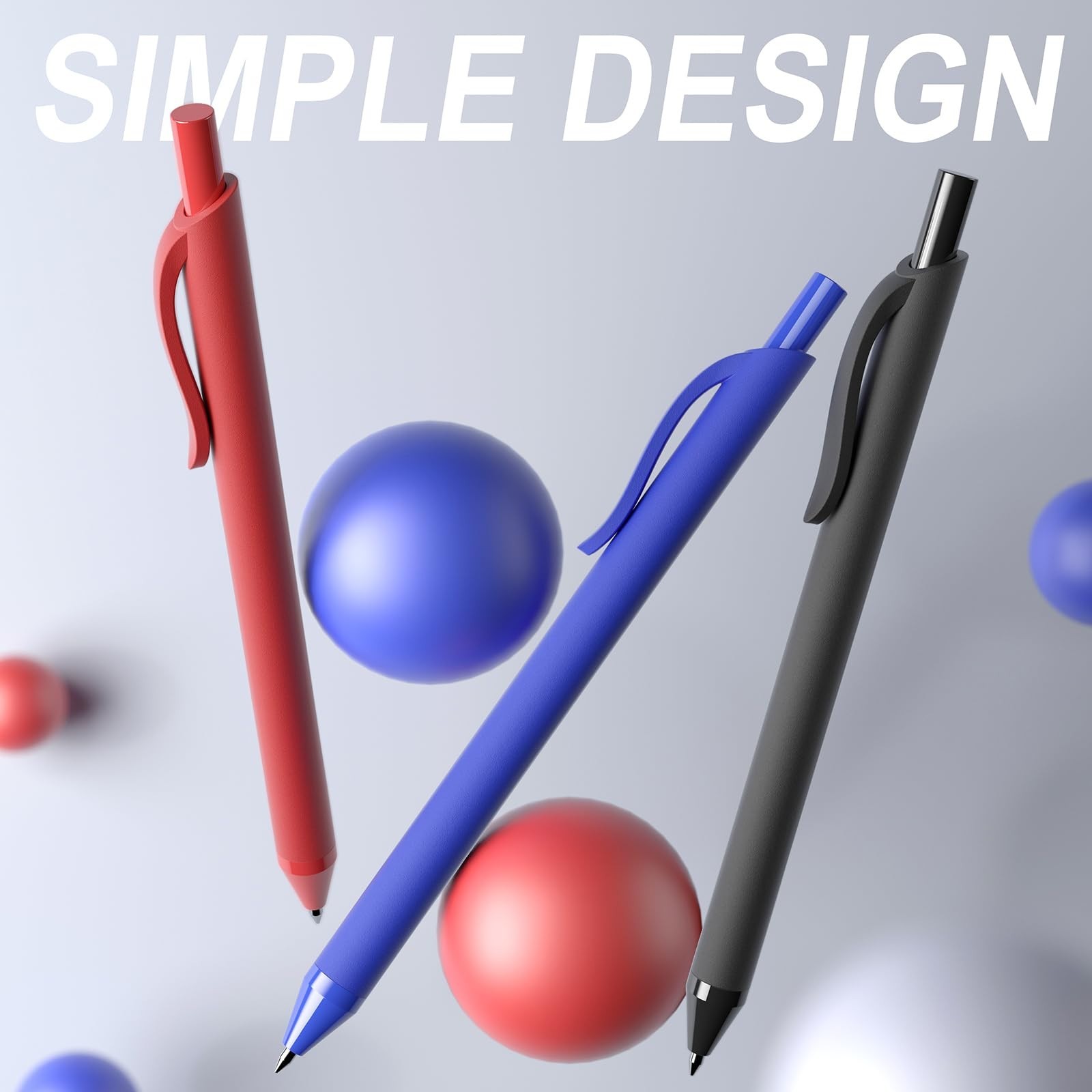 208 Pack Black Retractable Ballpoint Pens – 1.0mm Medium Point, No Bleed Ink, Sm