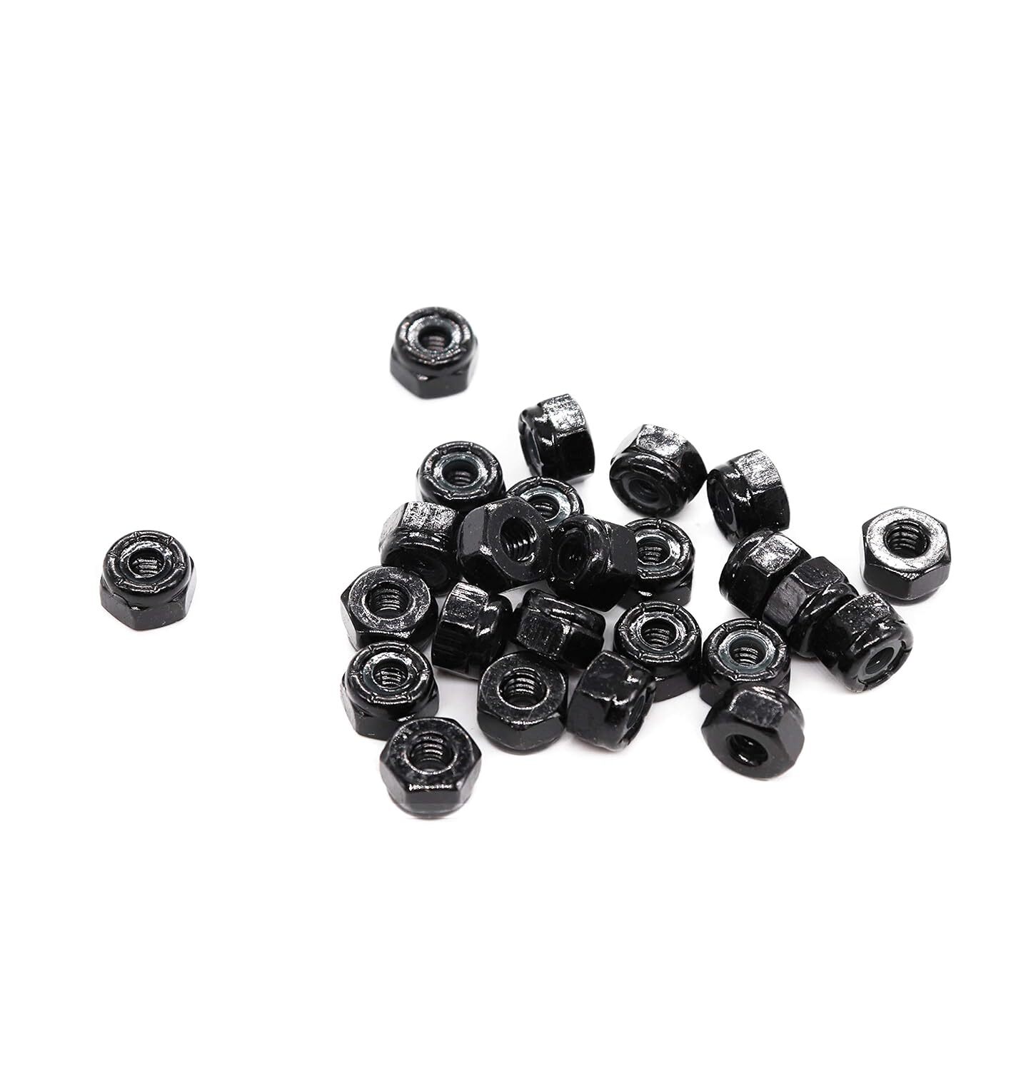 100 Piezas Tuercas De Seguridad Insertadas De Nailon 4-40 Negras Tuercas Aut…