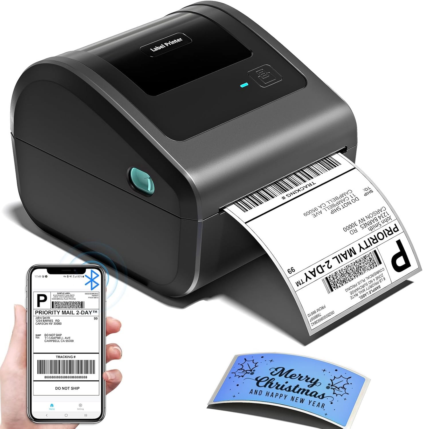 Phomemo Bluetooth Shipping Label Printer 4×6 Thermal for USPS FedEx UPS
